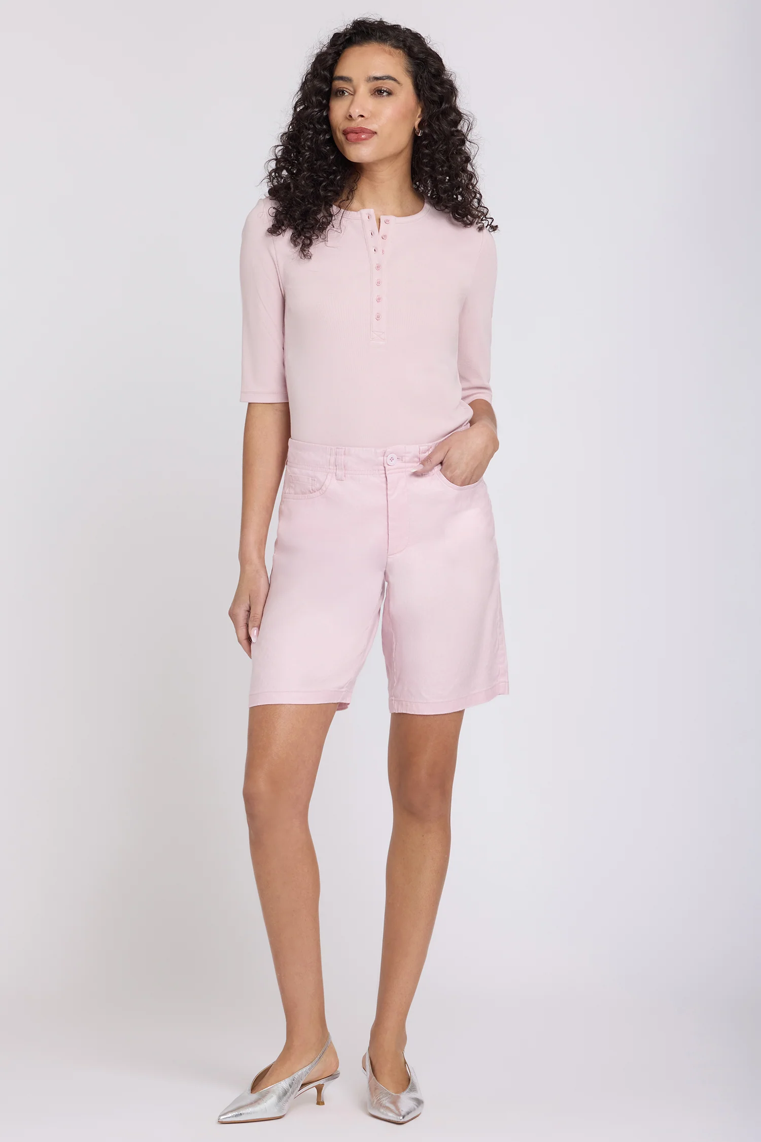 5 Pocket Bermuda Shorts - Light Lilac
