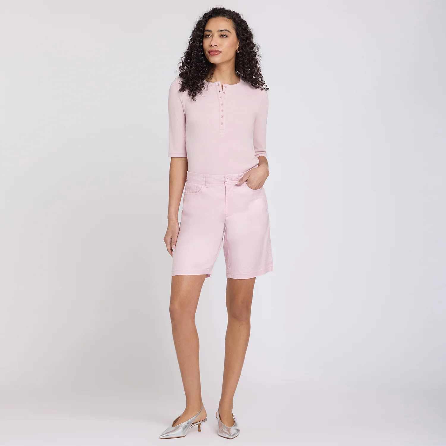 5 Pocket Bermuda Shorts - Light Lilac - Image 6