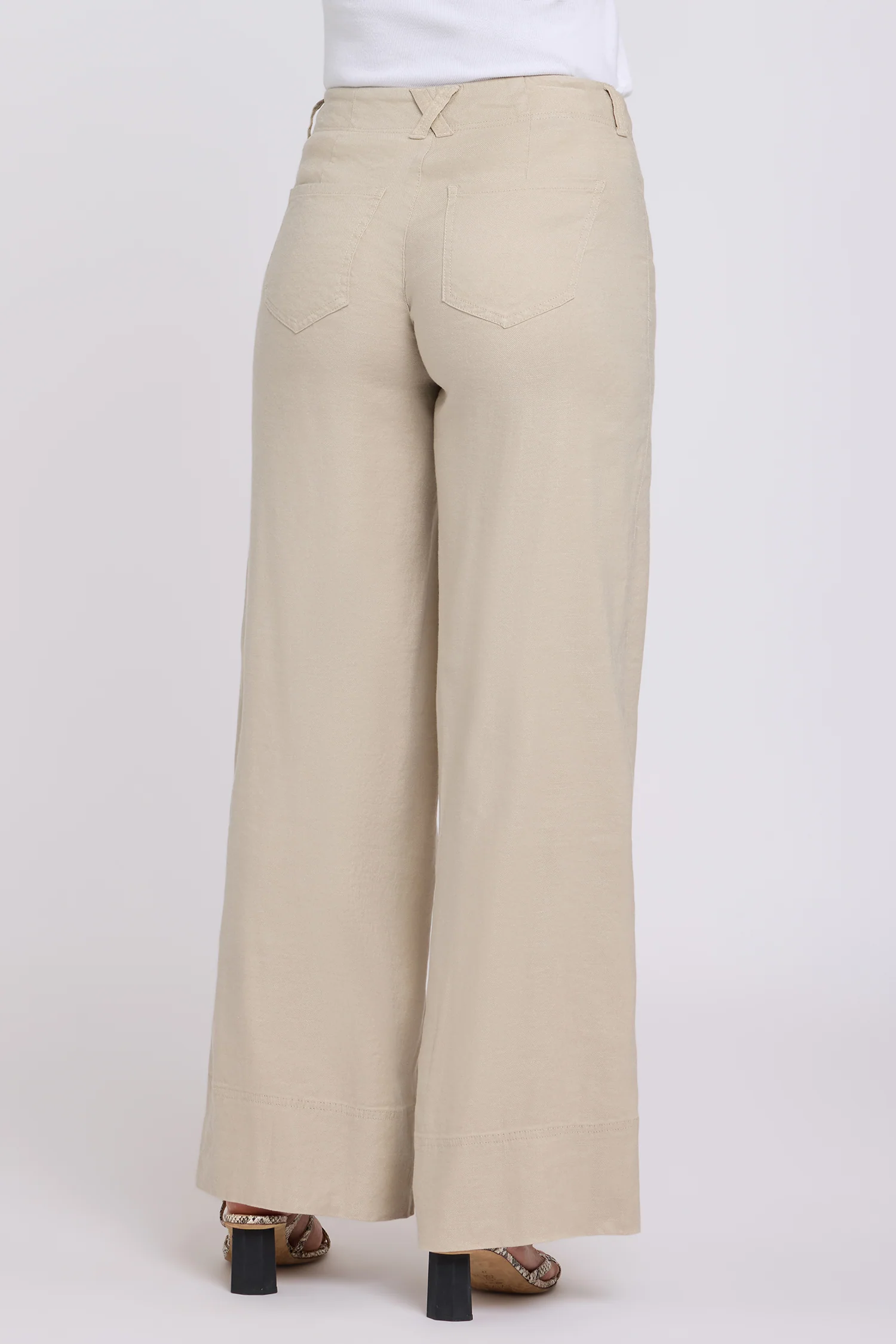 5 Pocket Wide Leg Trouser Pants - Feather - Image 3