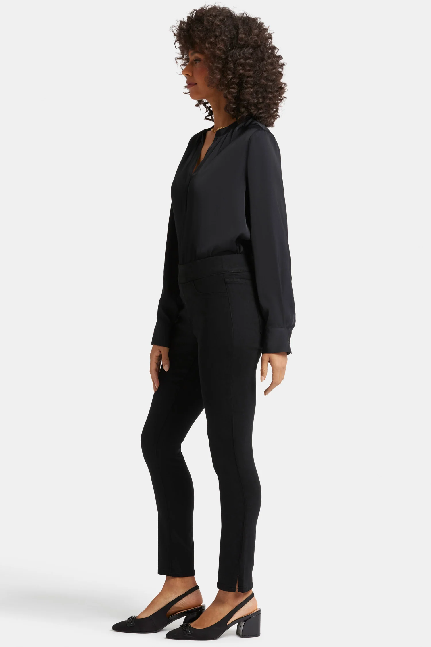 Alina Skinny Pull-On Jeans - Overdye Black - Image 5