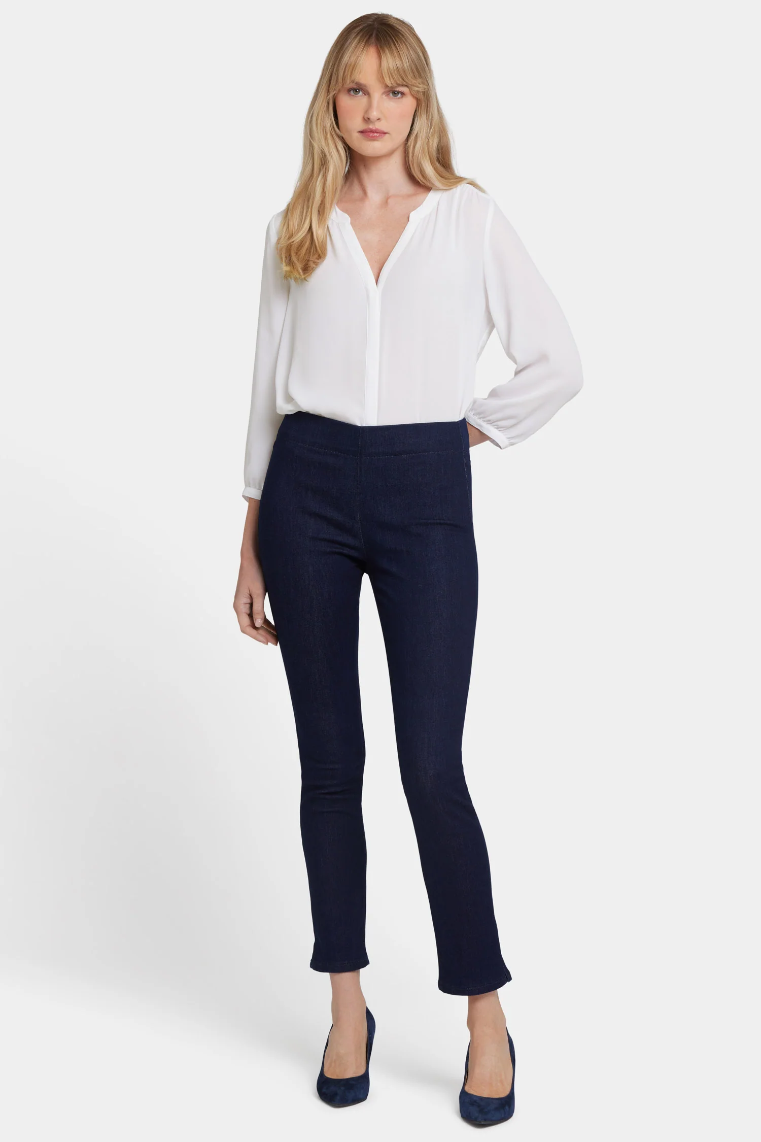 Alina Skinny Ankle Pull-On Jeans - Rinse - Image 4