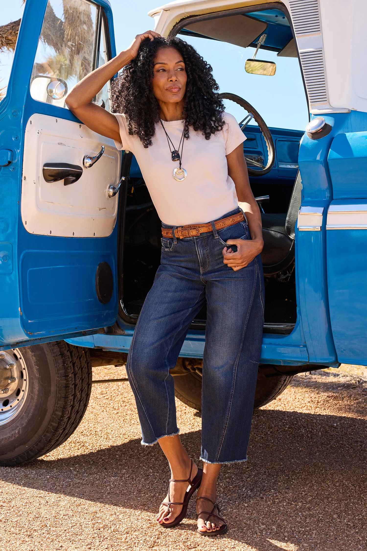 Alyssa Relaxed Crop Jeans - Sunset Villa - Image 2