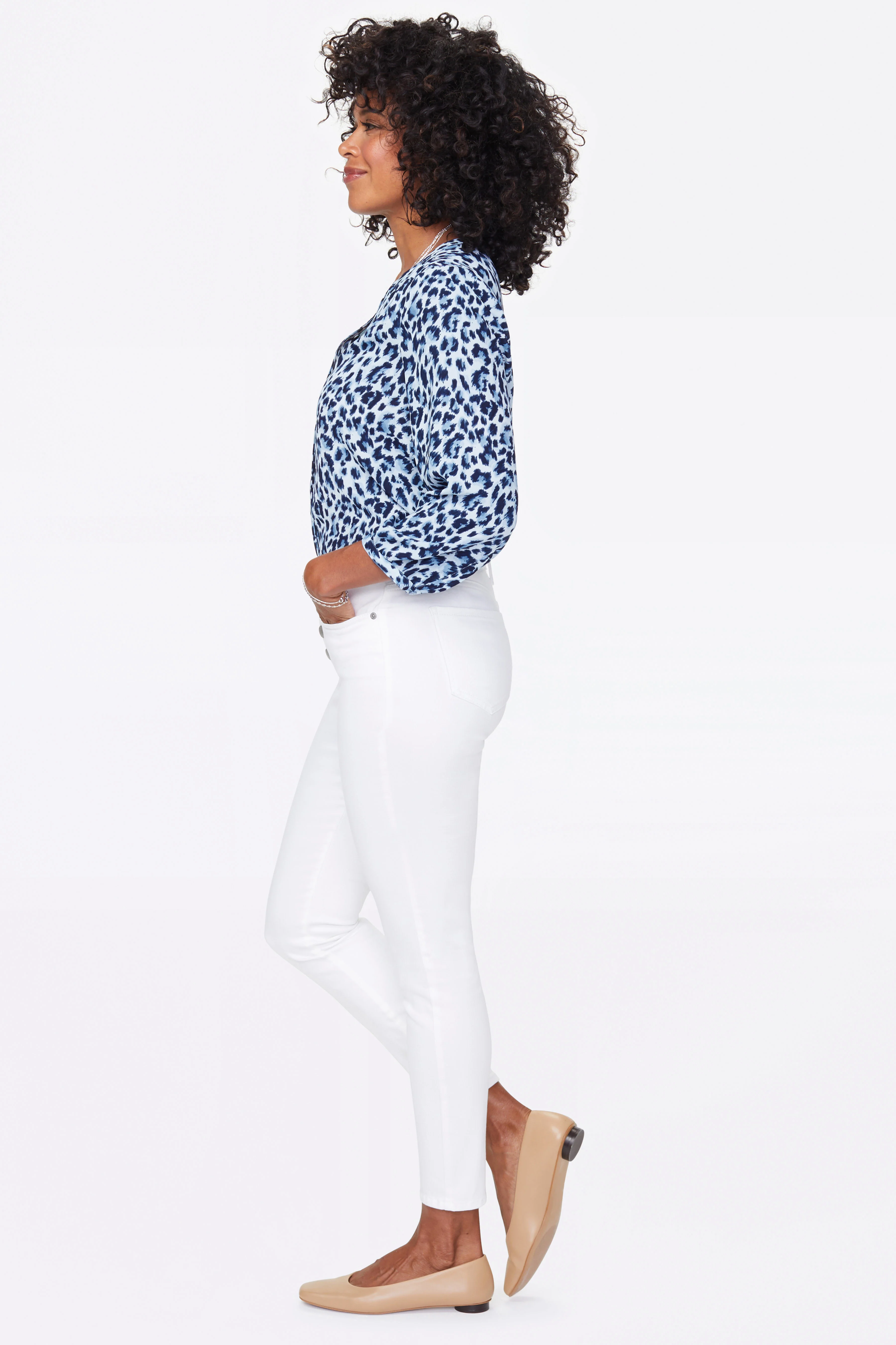 Ami Skinny Ankle Jeans - Optic White - Image 3