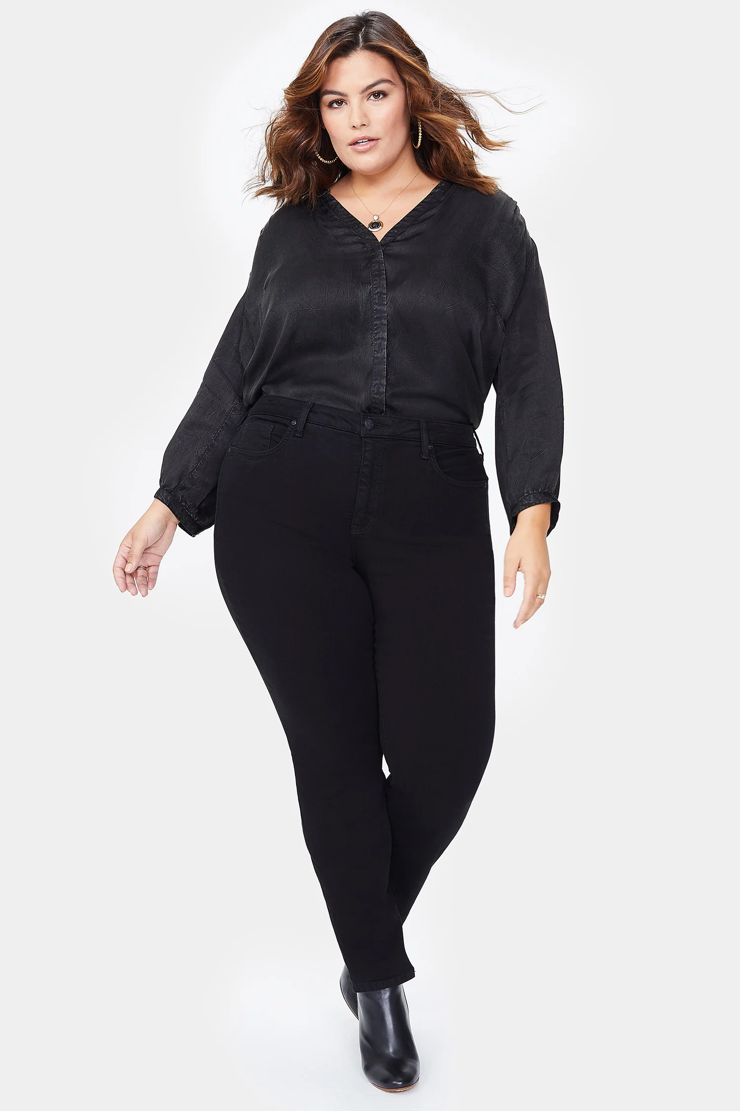 Ami Skinny Jeans In Plus Size - Black - Image 4