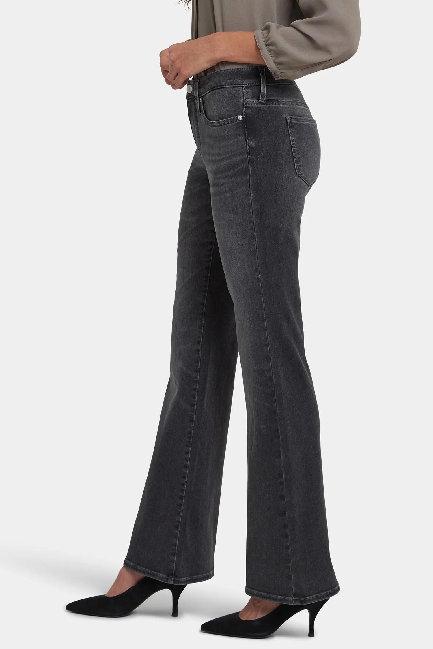 Ava Flared Jeans - Gloomy Marais - Image 4