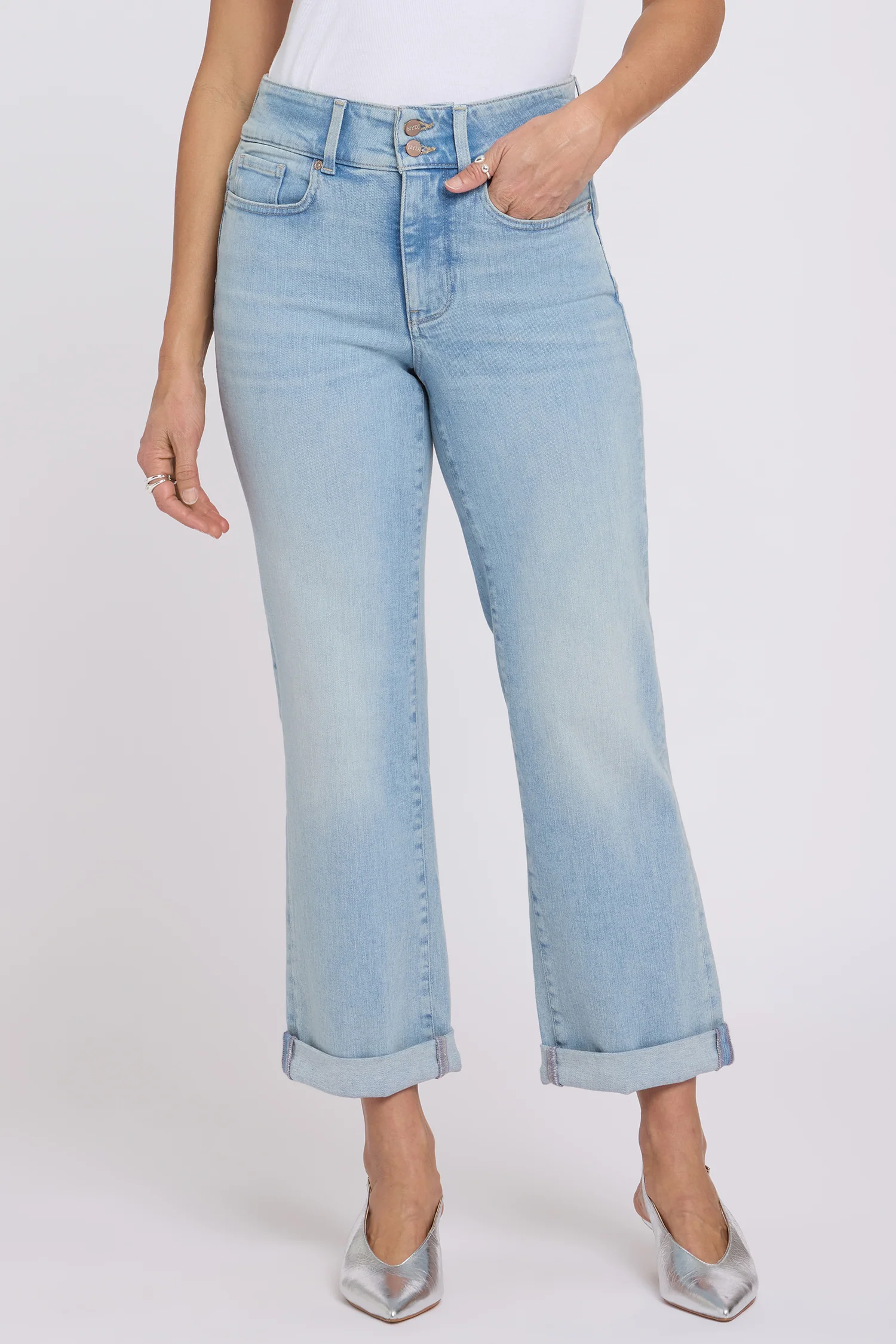 Bailey Relaxed Straight Crop Jeans In Petite - Keys View - Image 5