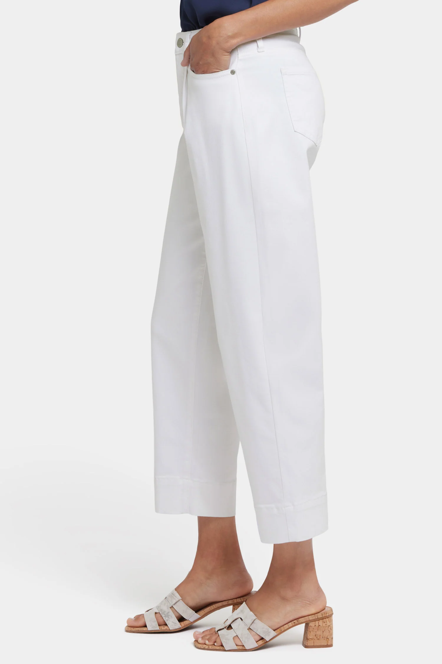 Balloon Ankle Jeans - Optic White - Image 3