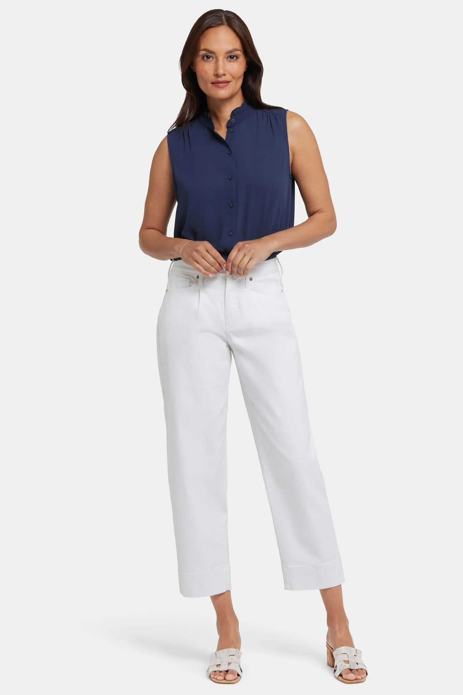 Balloon Ankle Jeans - Optic White - Image 4