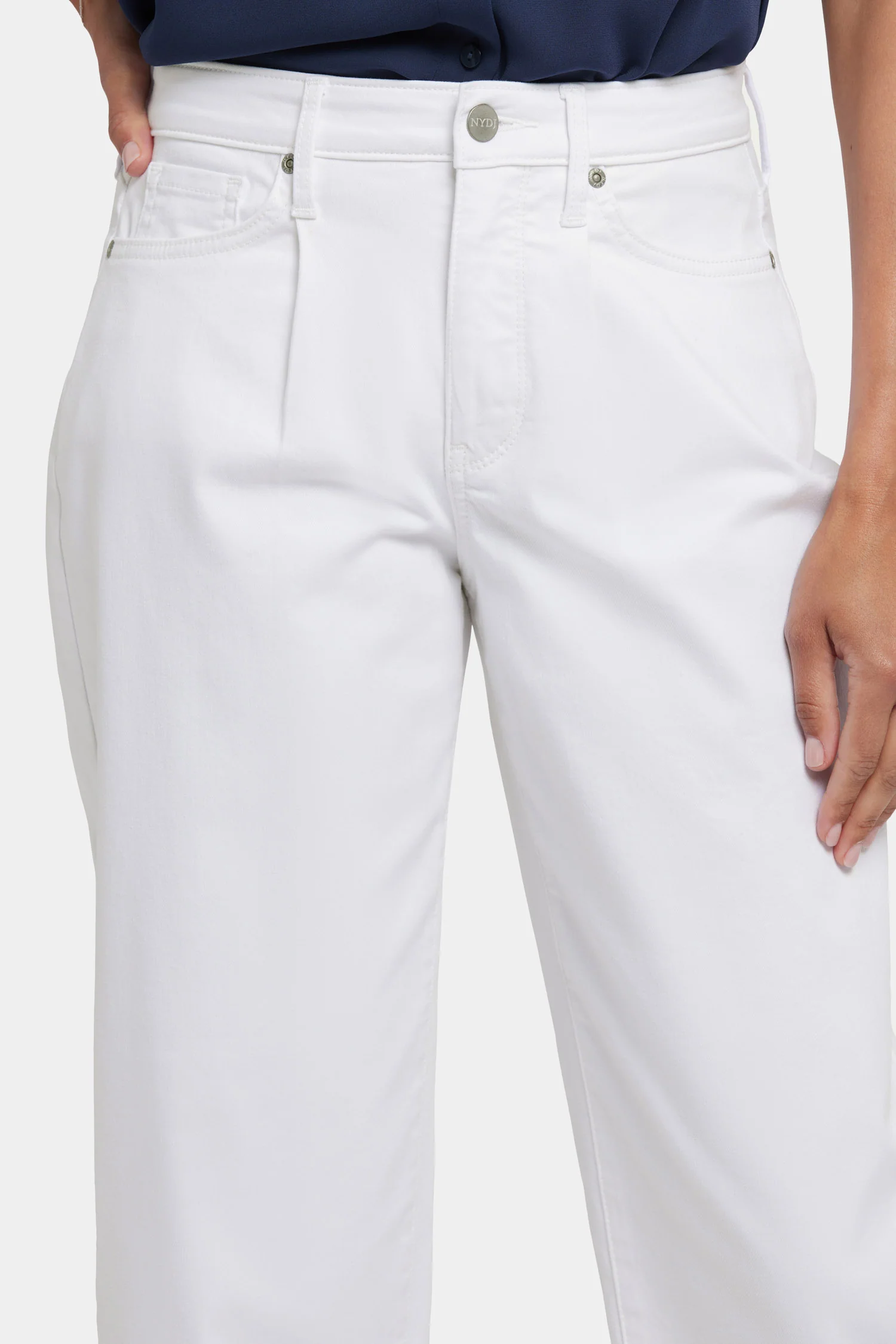 Balloon Ankle Jeans - Optic White - Image 6