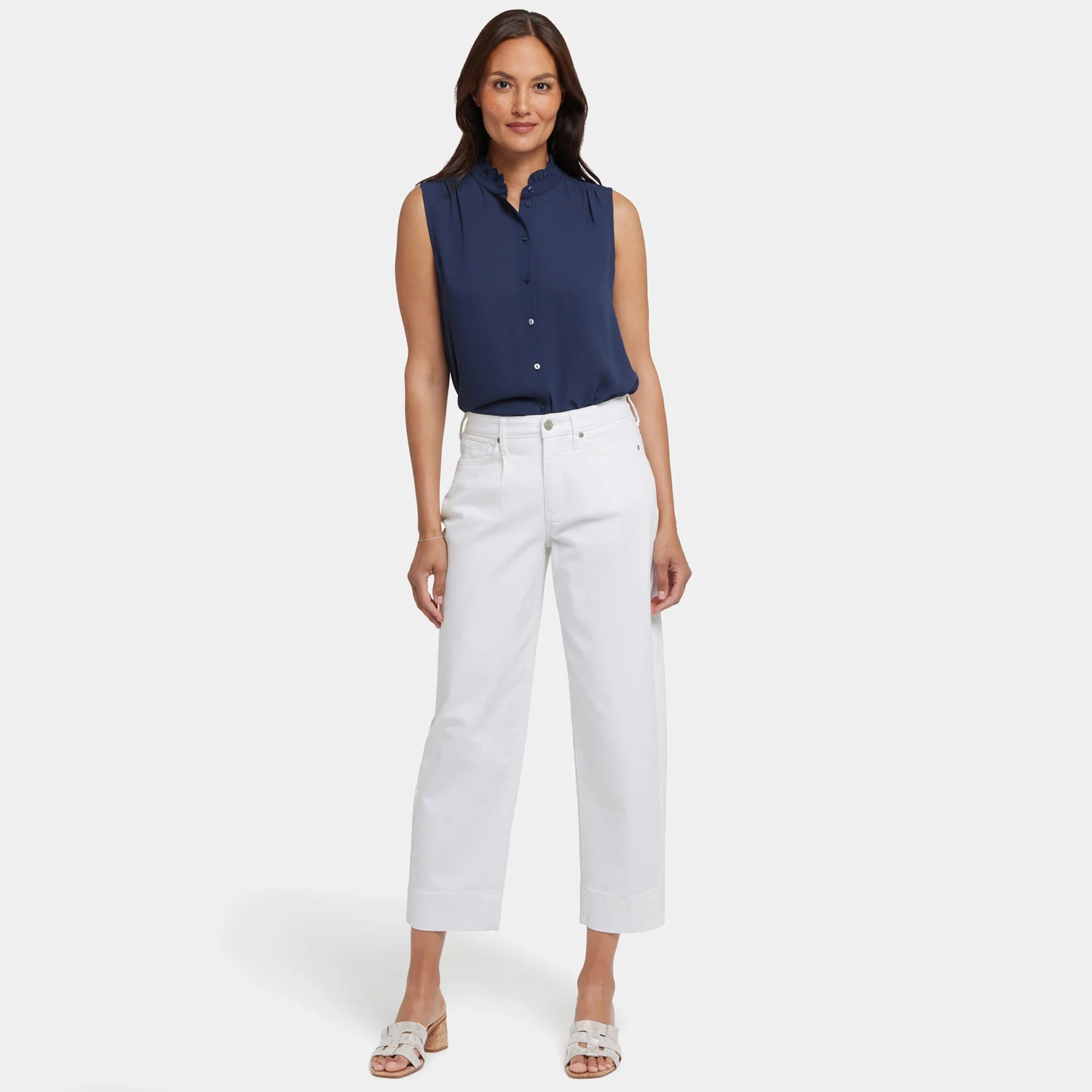 Balloon Ankle Jeans - Optic White - Image 7