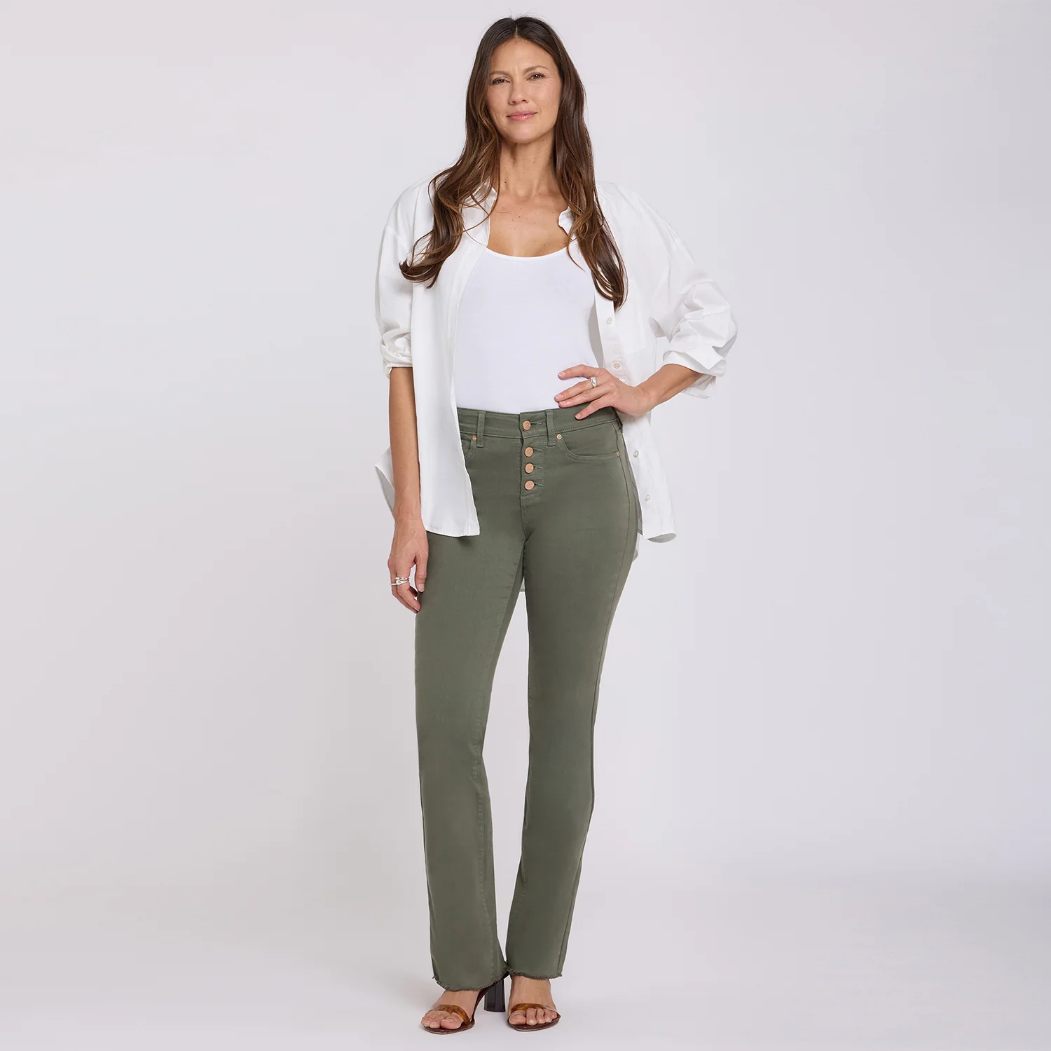 Barbara Bootcut Jeans - Desert Green - Image 6