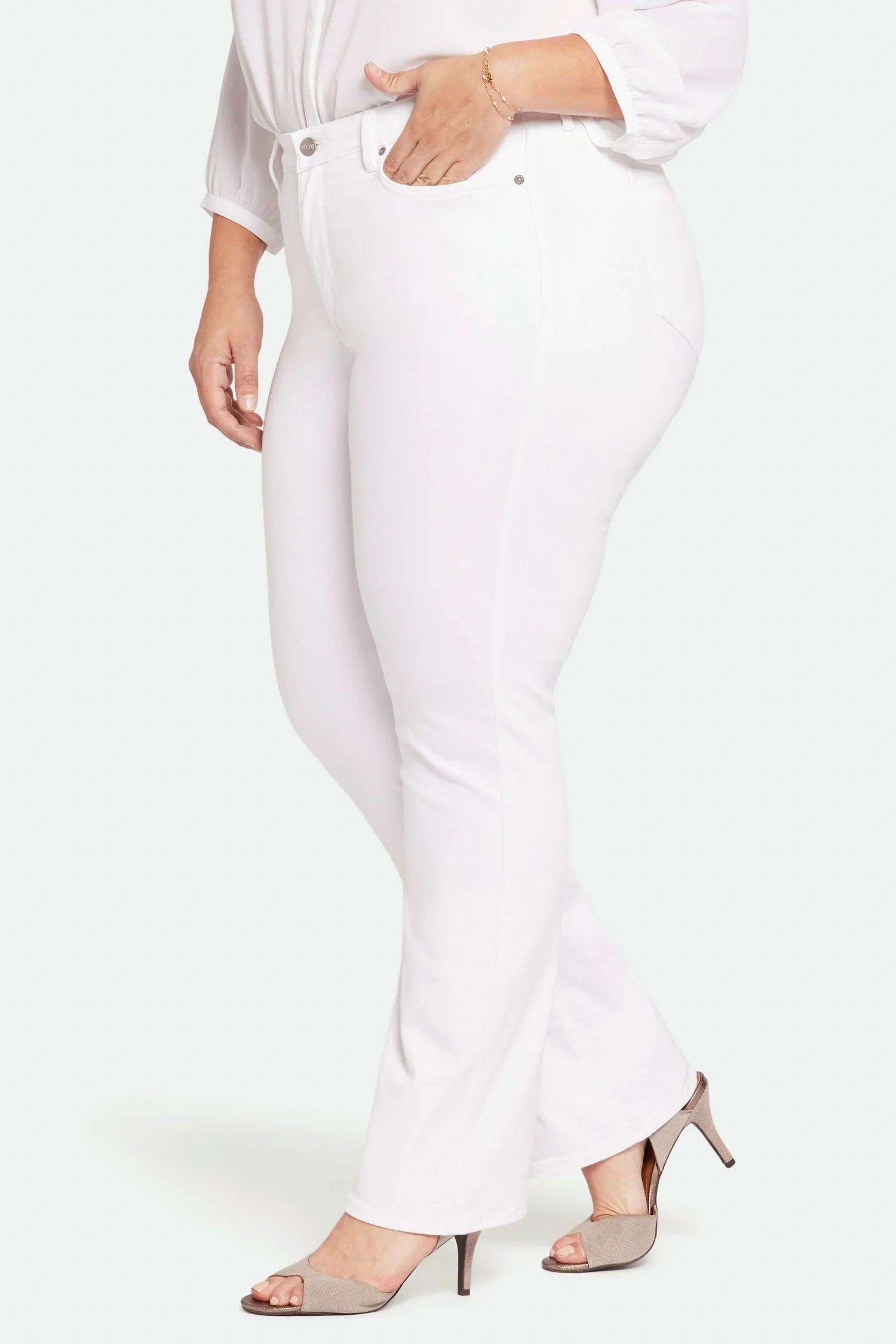 Barbara Bootcut Jeans In Plus Size - Optic White - Image 3