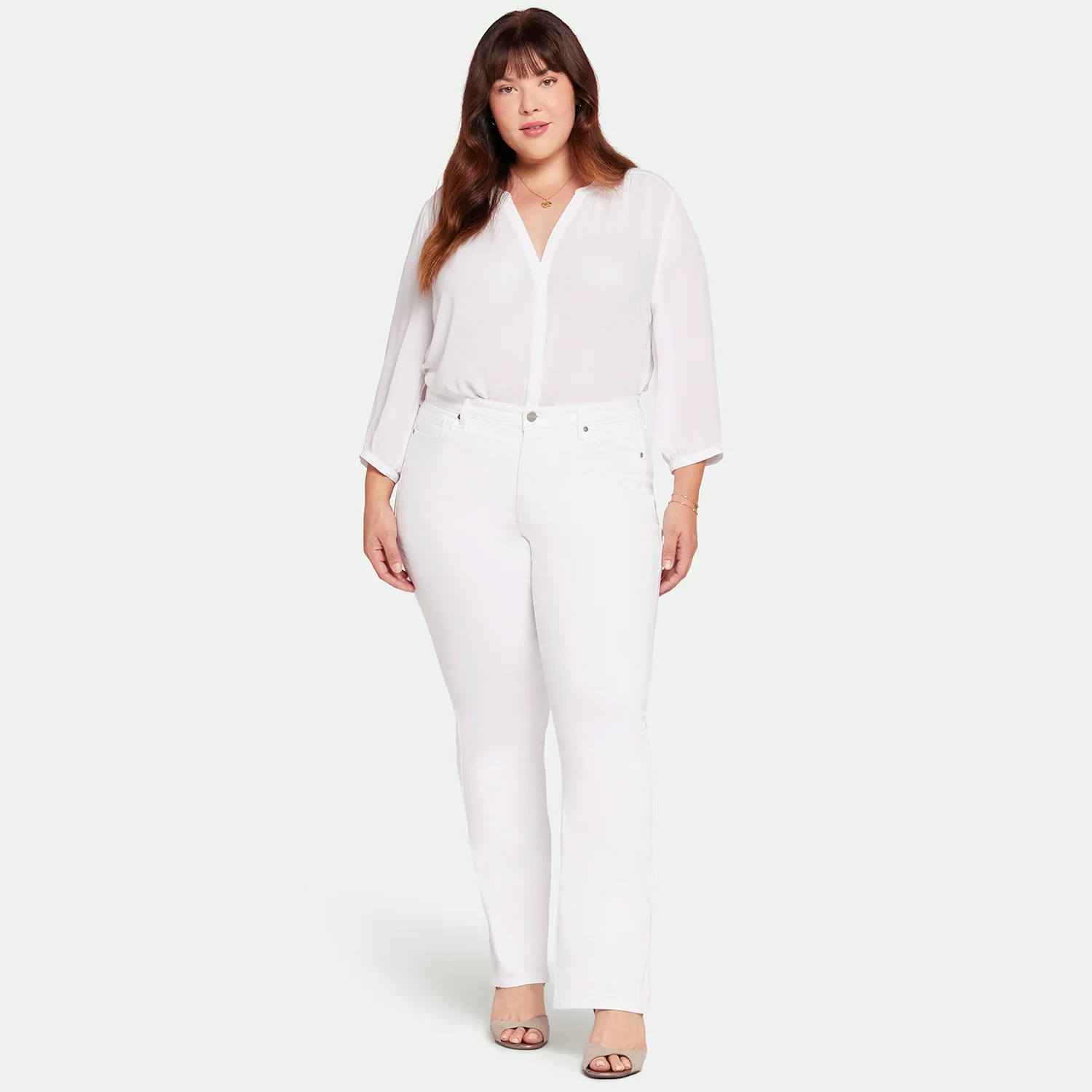 Barbara Bootcut Jeans In Plus Size - Optic White - Image 7
