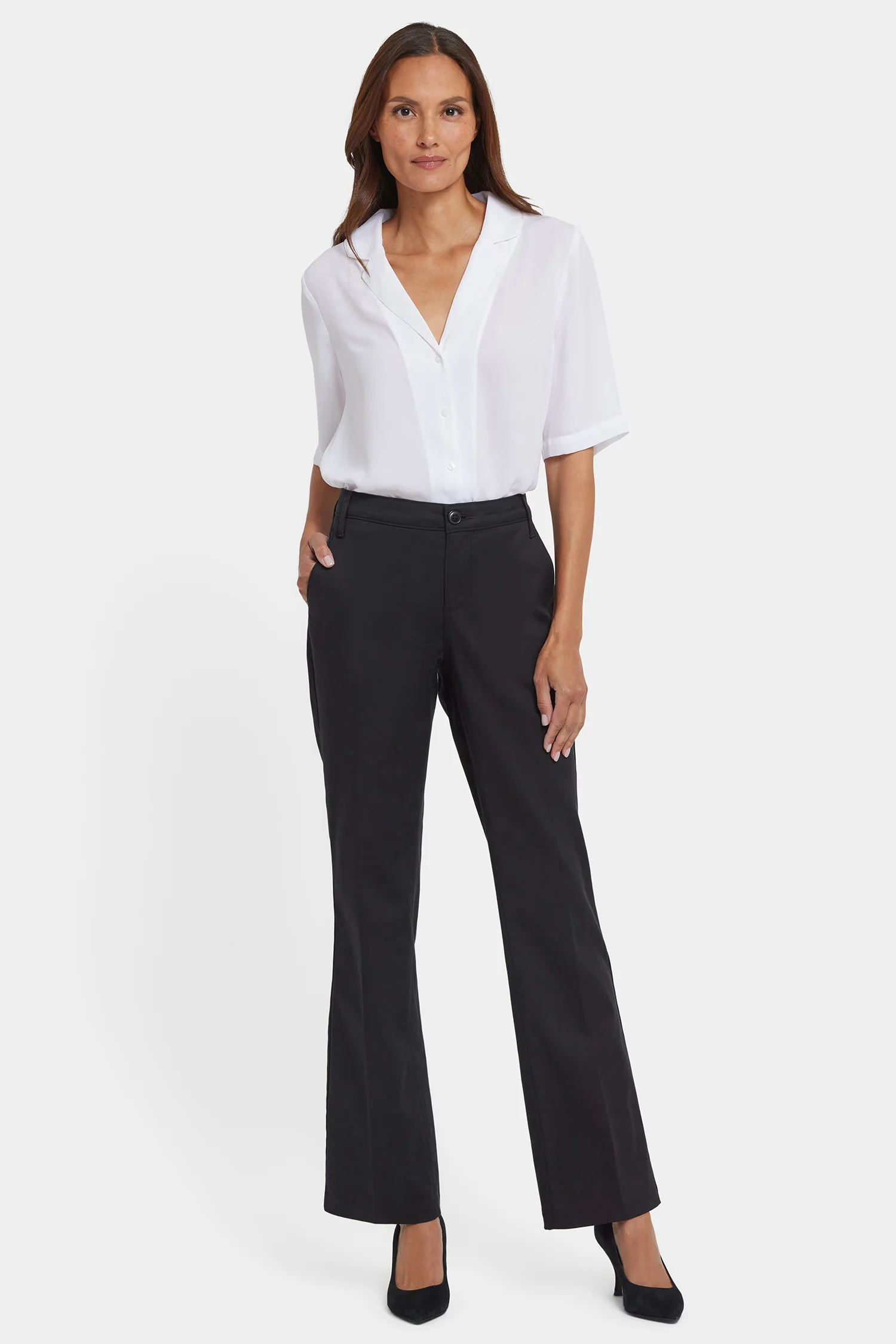 Barbara Bootcut Trouser Pants - Black