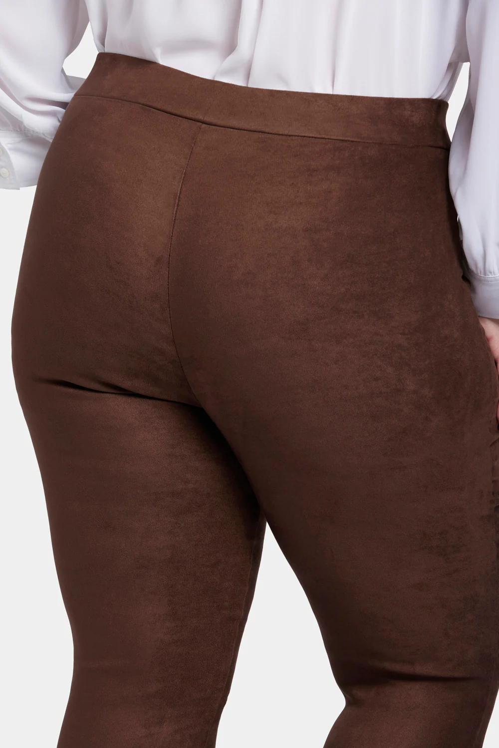 Basic Legging Pants In Plus Size - Dark Chocolate - Image 6
