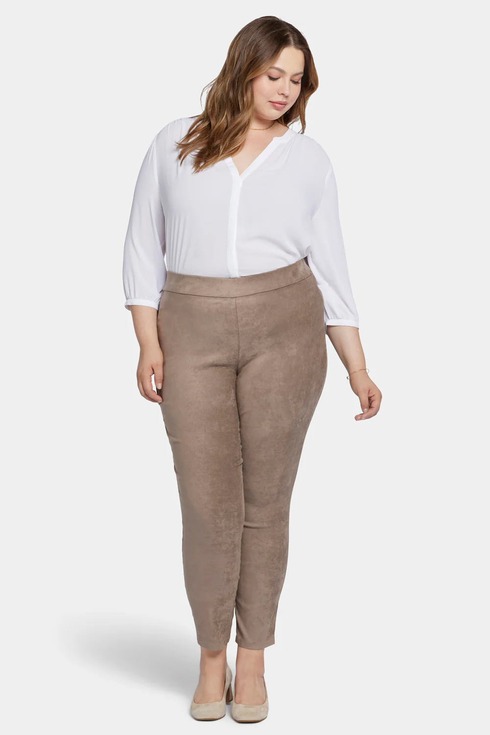 Basic Legging Pants In Plus Size - Saddlewood - Image 4