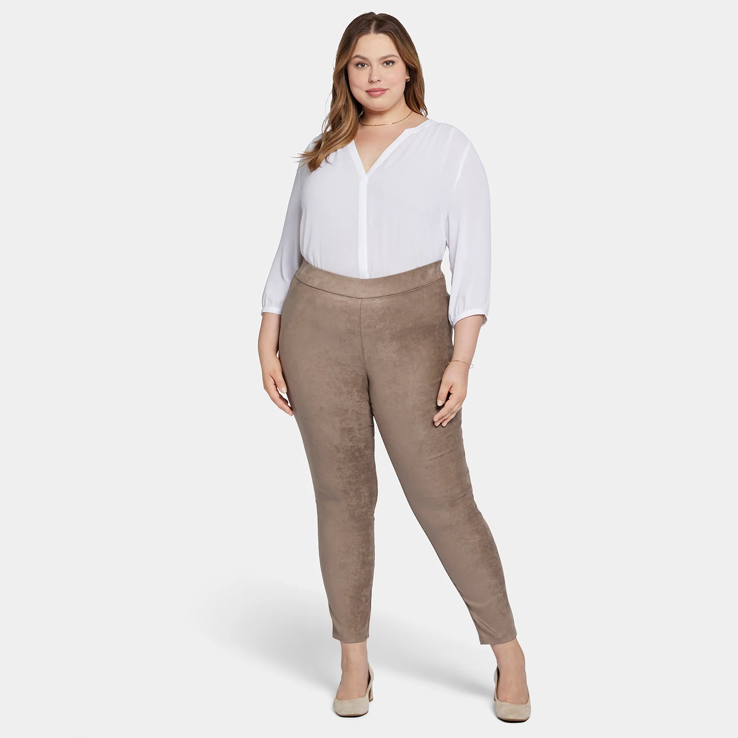Basic Legging Pants In Plus Size - Saddlewood - Image 7