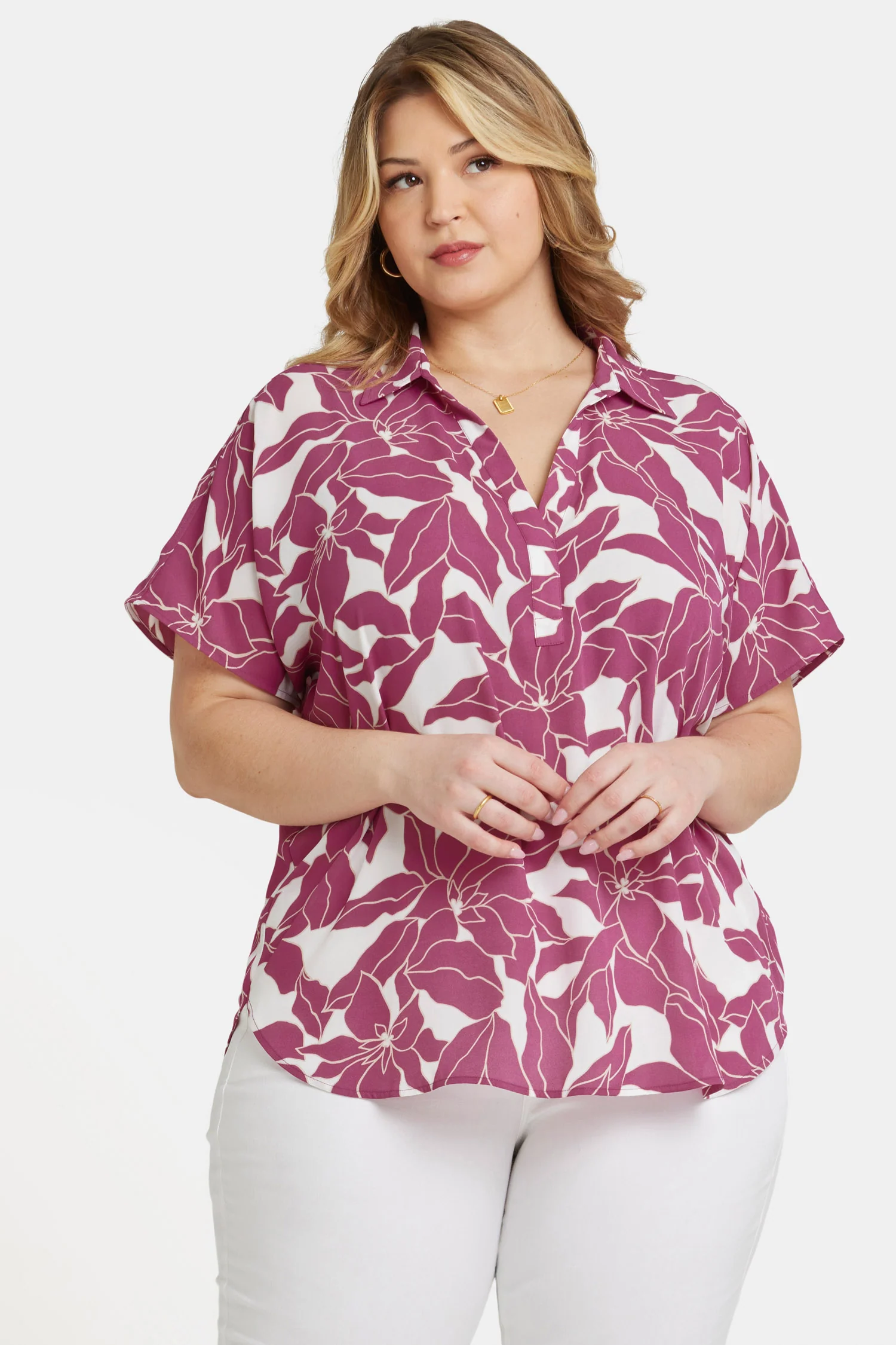 Becky Short Sleeved Blouse In Plus Size - Adonia - Image 4