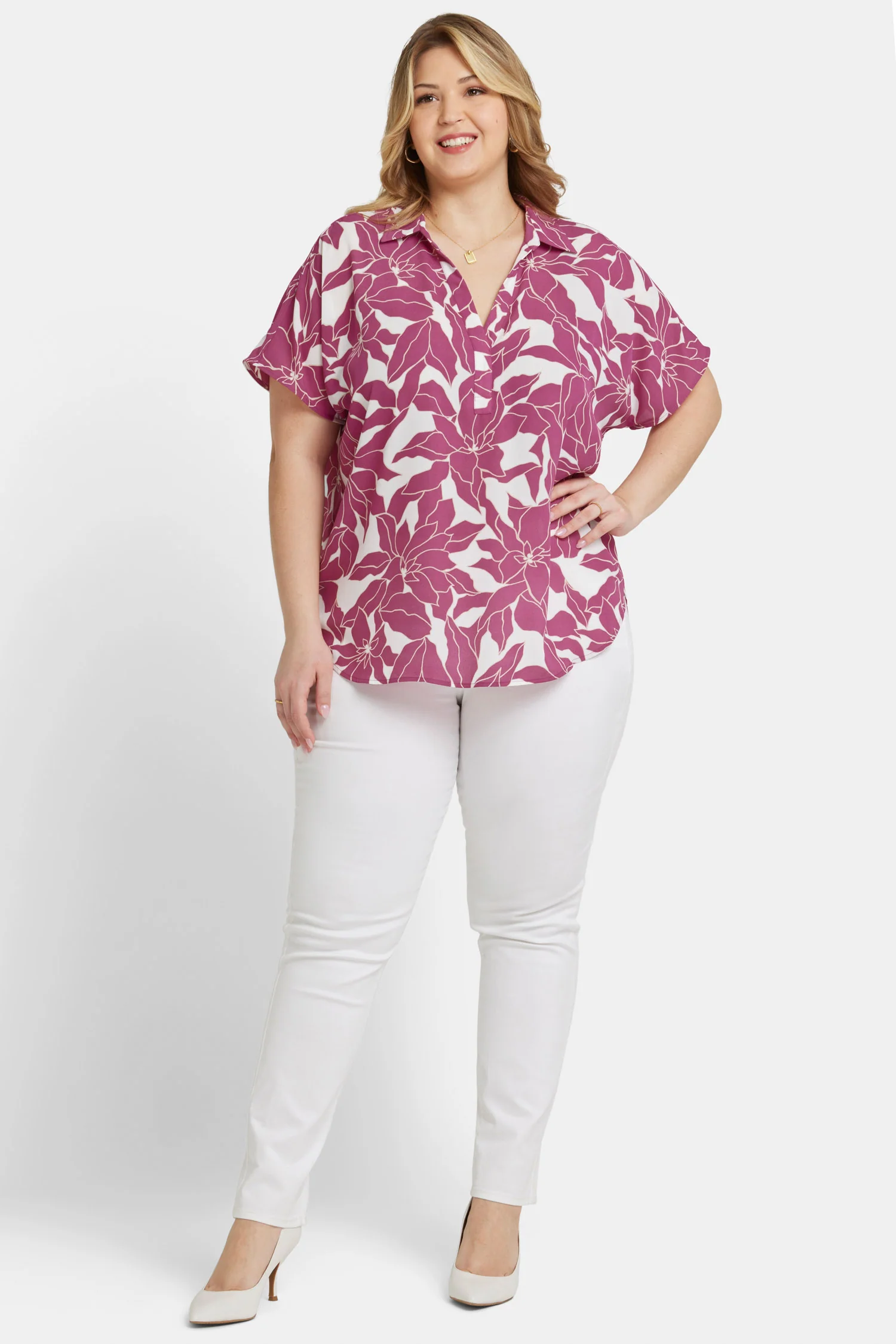 Becky Short Sleeved Blouse In Plus Size - Adonia - Image 5