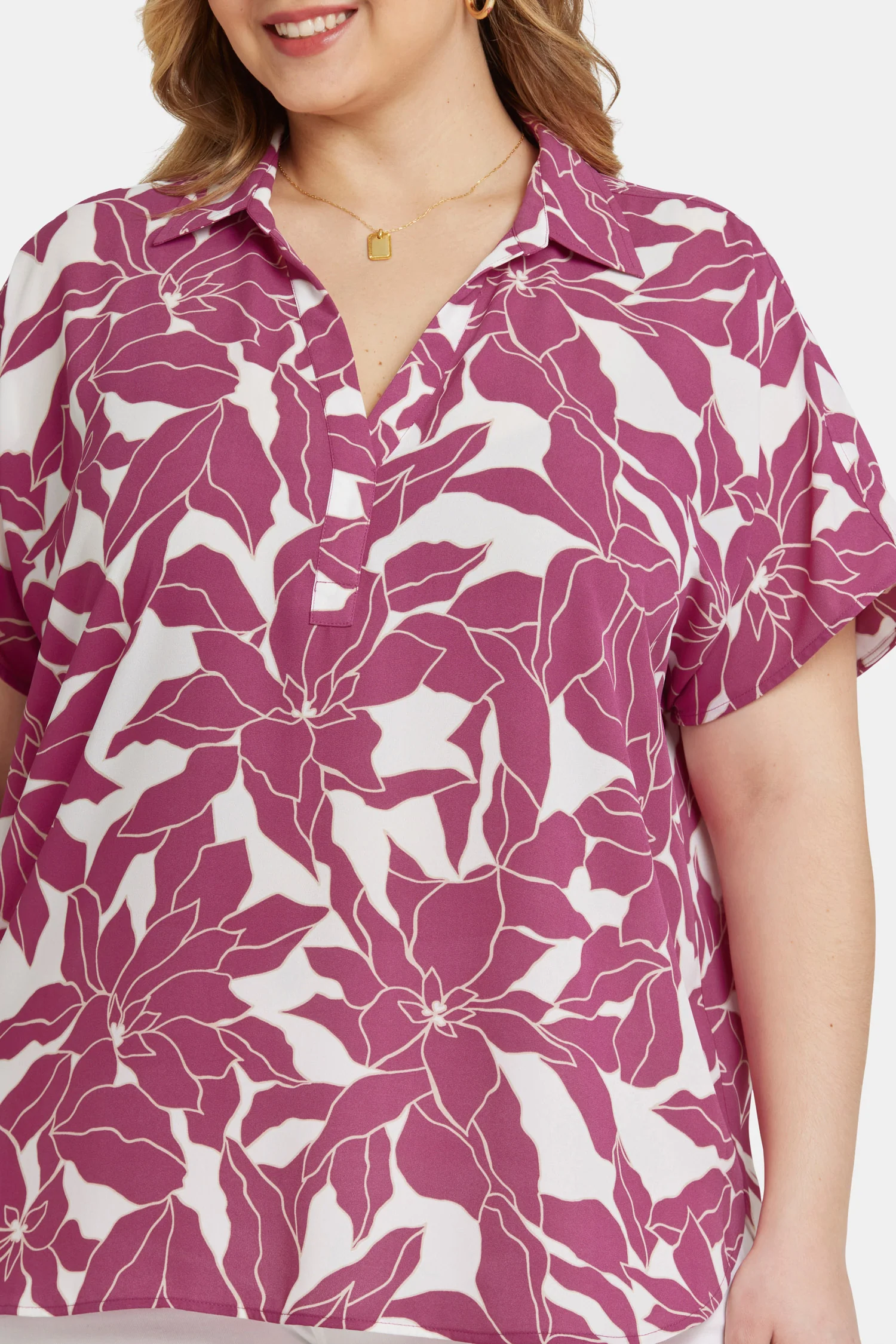 Becky Short Sleeved Blouse In Plus Size - Adonia - Image 6