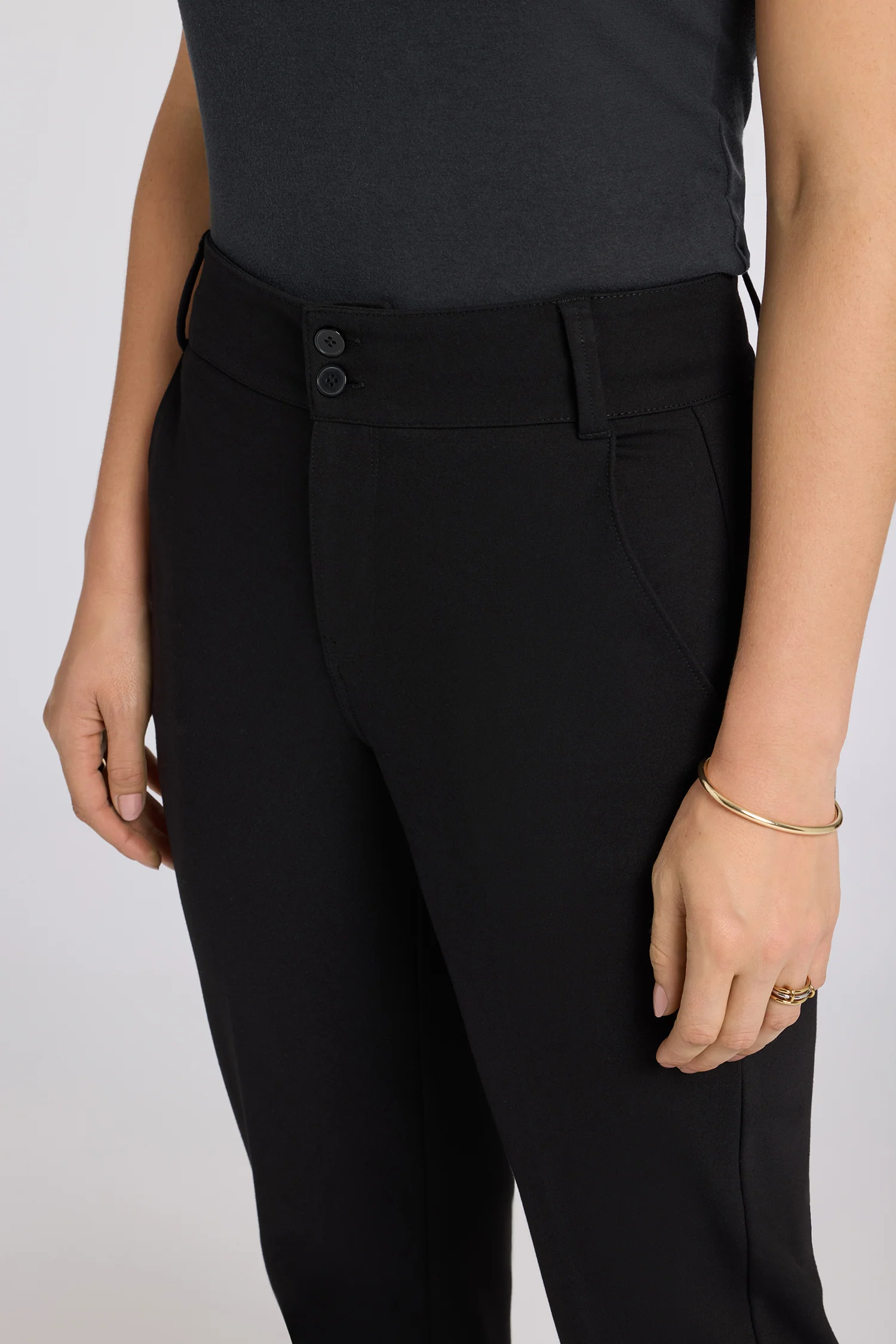 Bella Trouser Pants - Black - Image 2