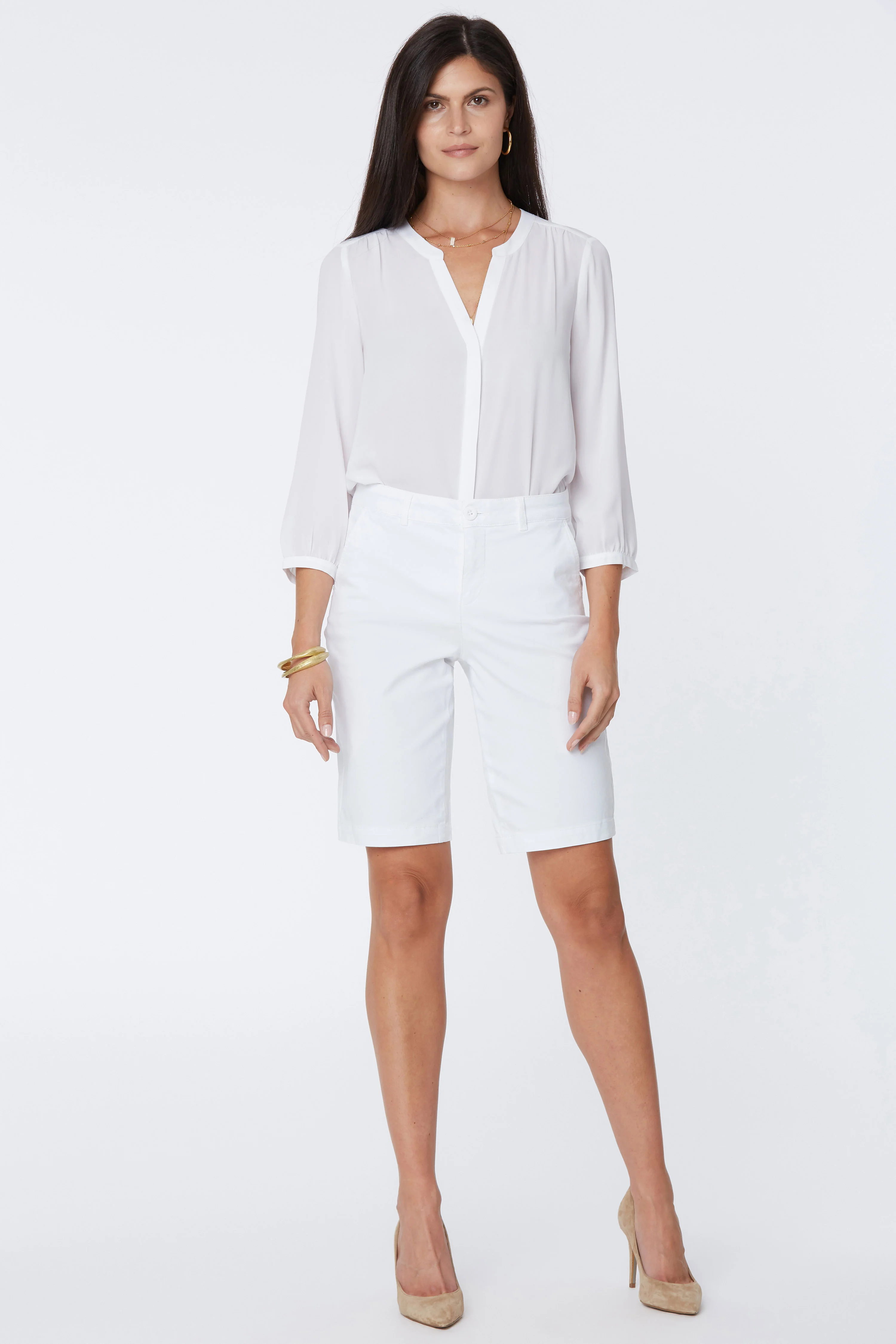 Bermuda 11 Inch Twill Shorts - Optic White - Image 4
