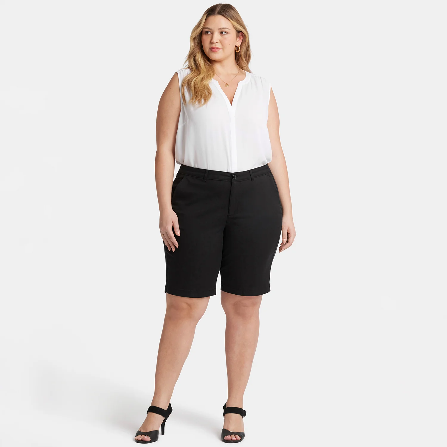 Bermuda Shorts In Plus Size - Black - Image 7