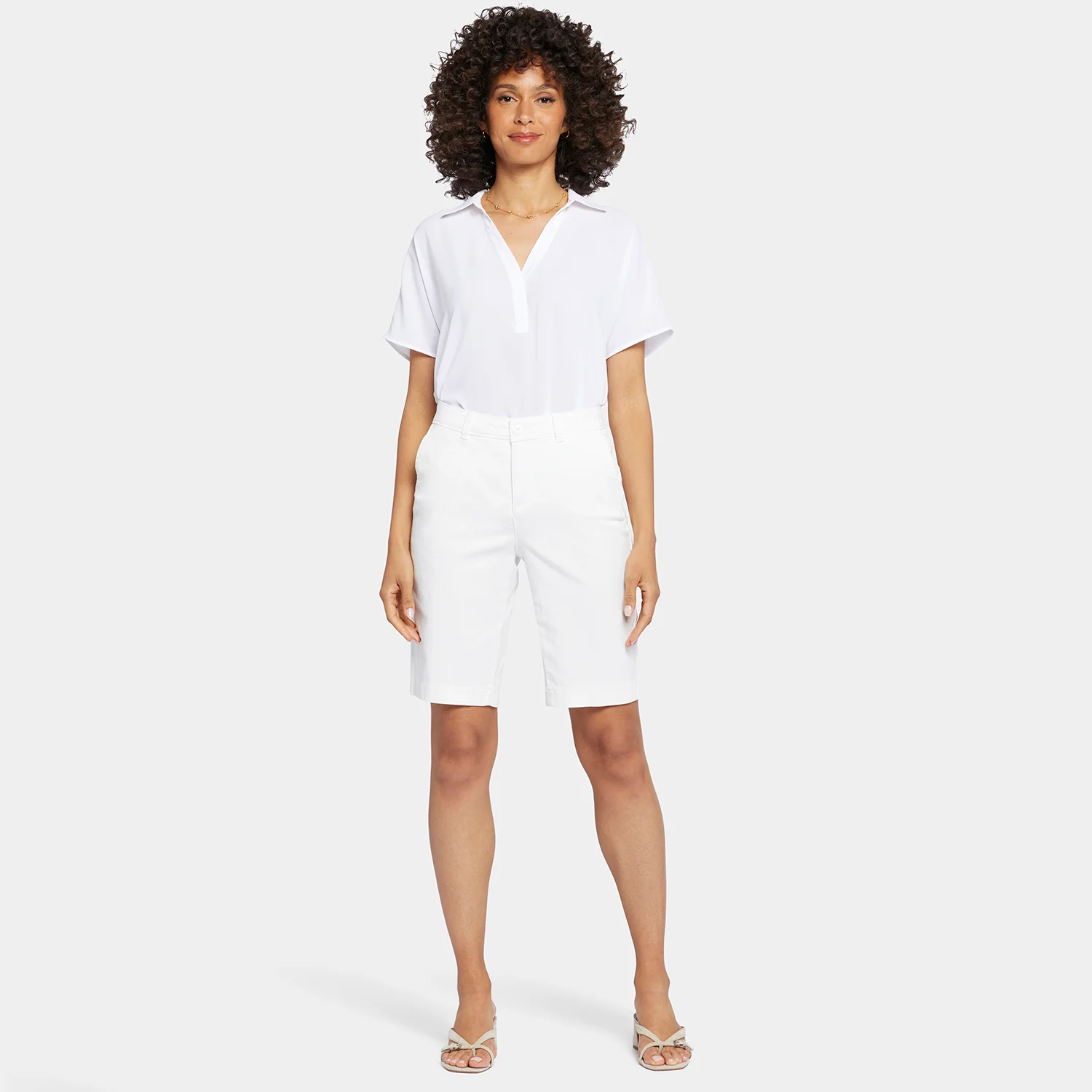 Bermuda Shorts In Petite - Optic White - Image 7
