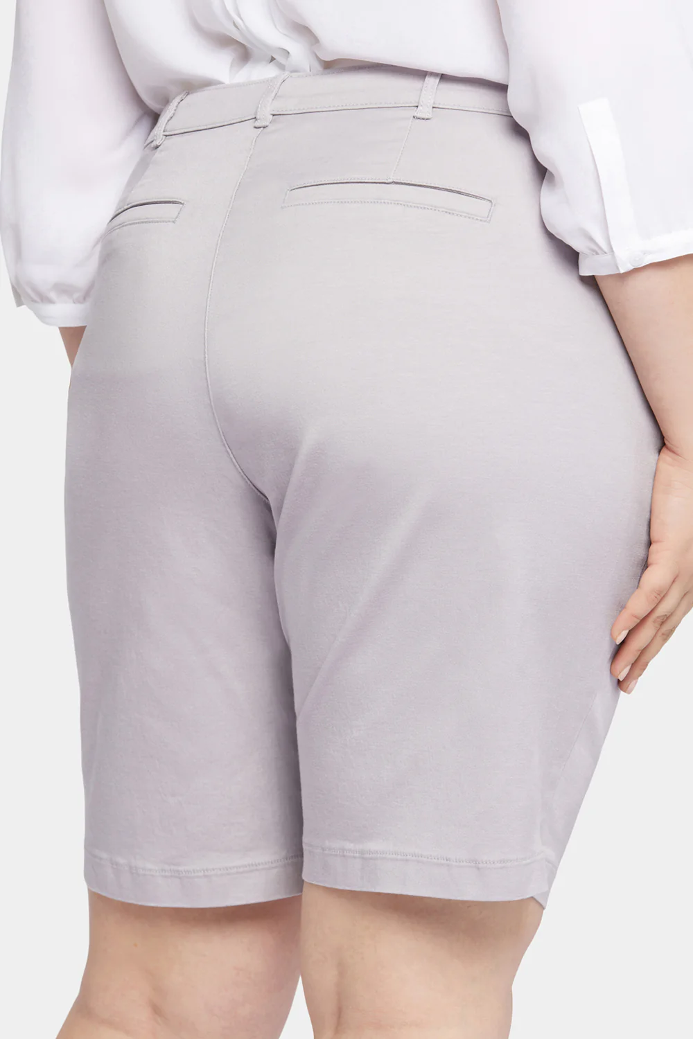 Bermuda Shorts In Plus Size - Pearl Grey - Image 6