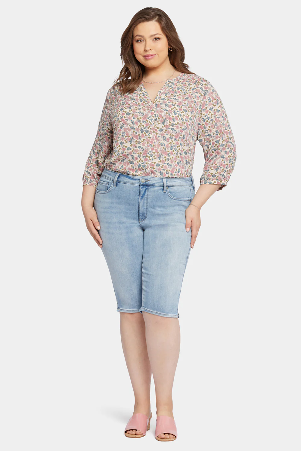 Bike Capri Jeans In Plus Size - Afterglow - Image 4