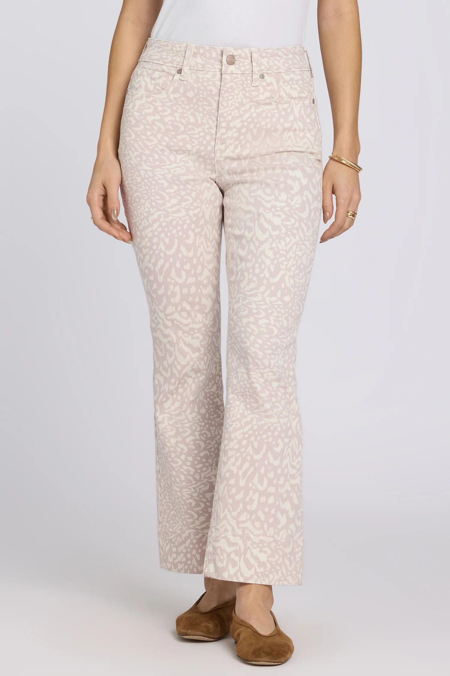 Billie Mini Bootcut Ankle Jeans - Snow Leopard - Image 5