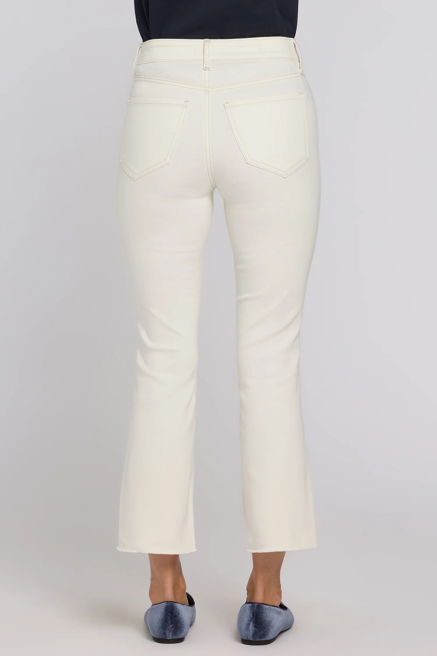 Billie Mini Bootcut Ankle Jeans - Vintage White - Image 3