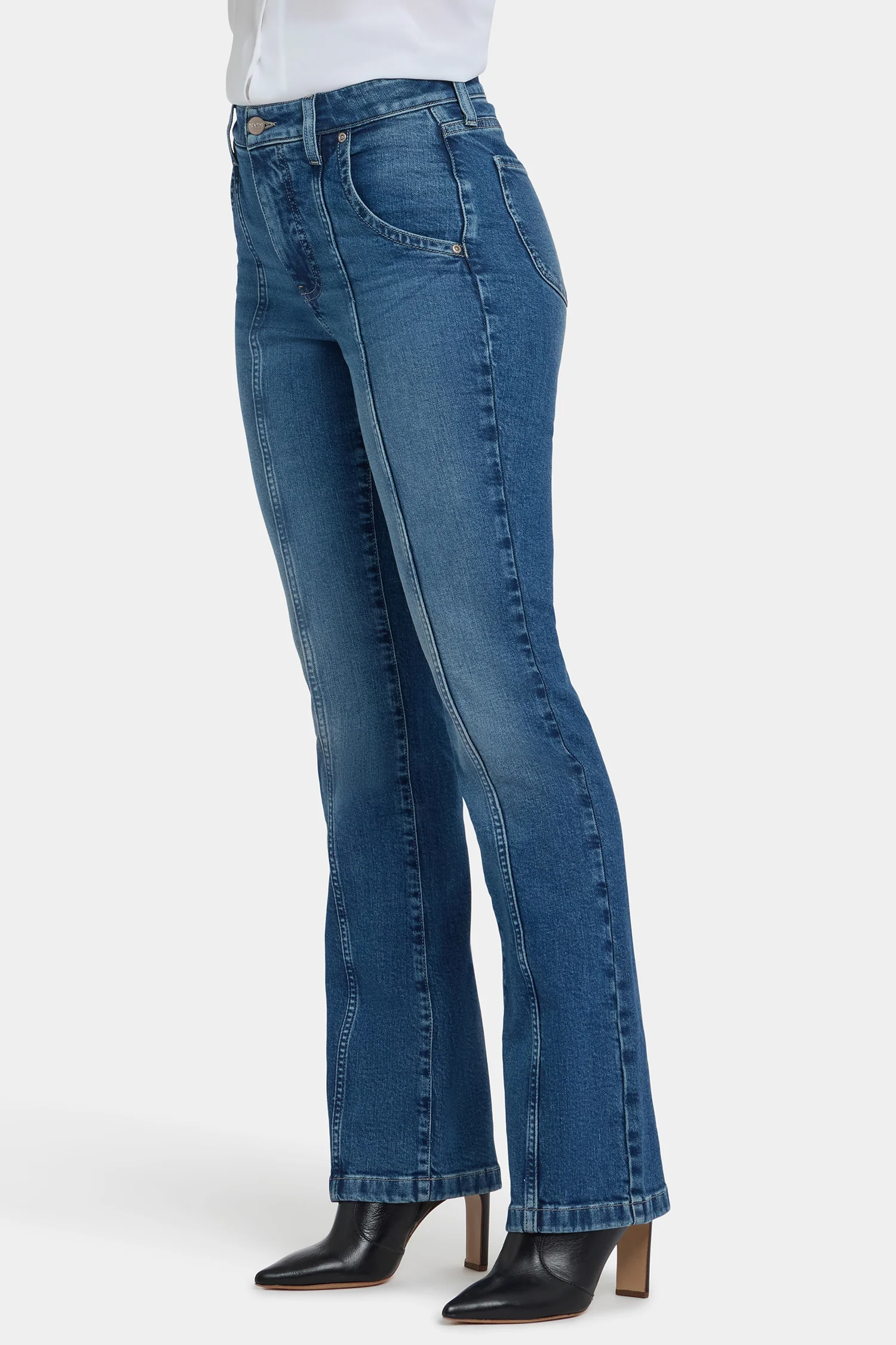 Billie Mini Bootcut Jeans In Petite - Romantic Indigo - Image 4