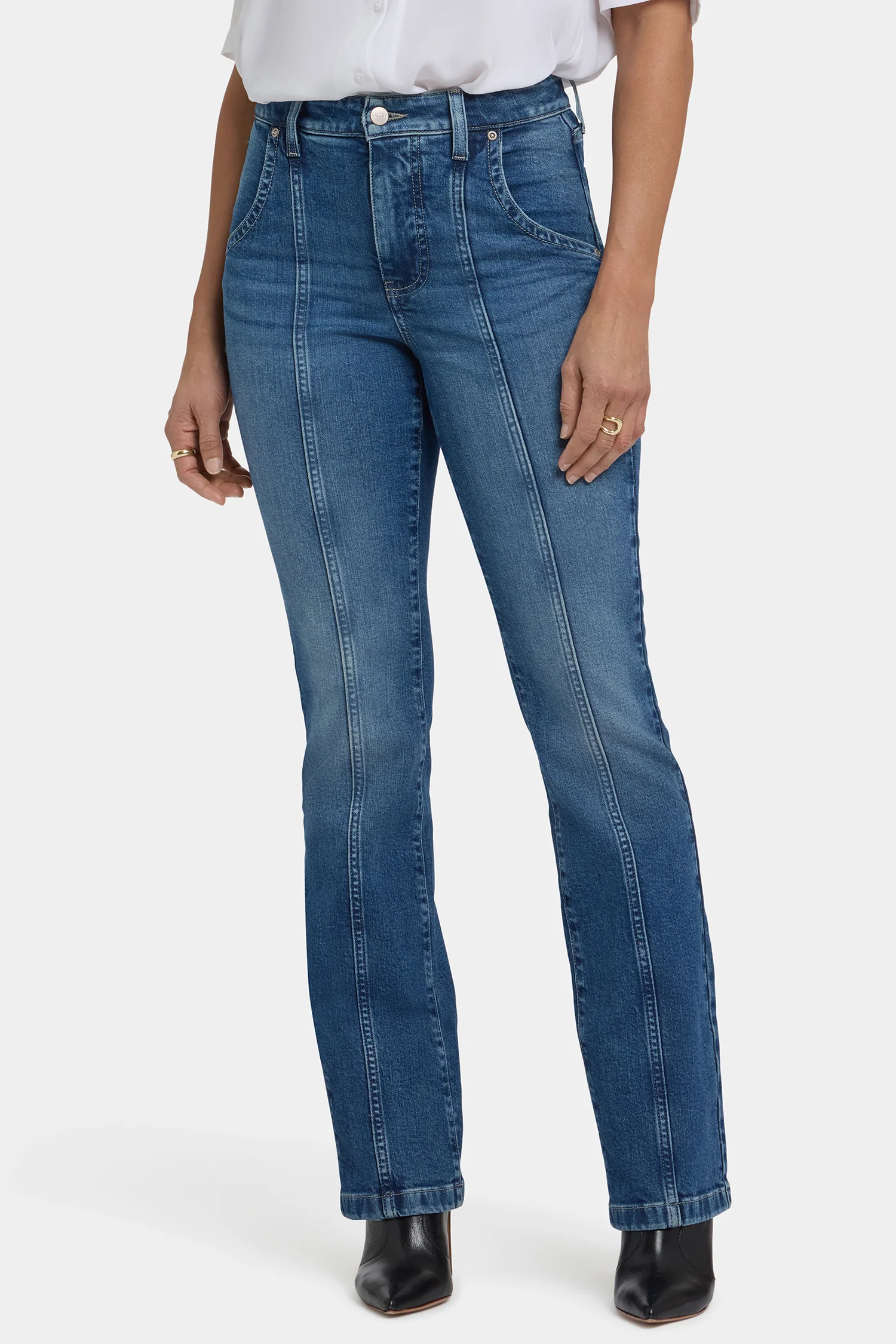 Billie Mini Bootcut Jeans In Petite - Romantic Indigo - Image 5