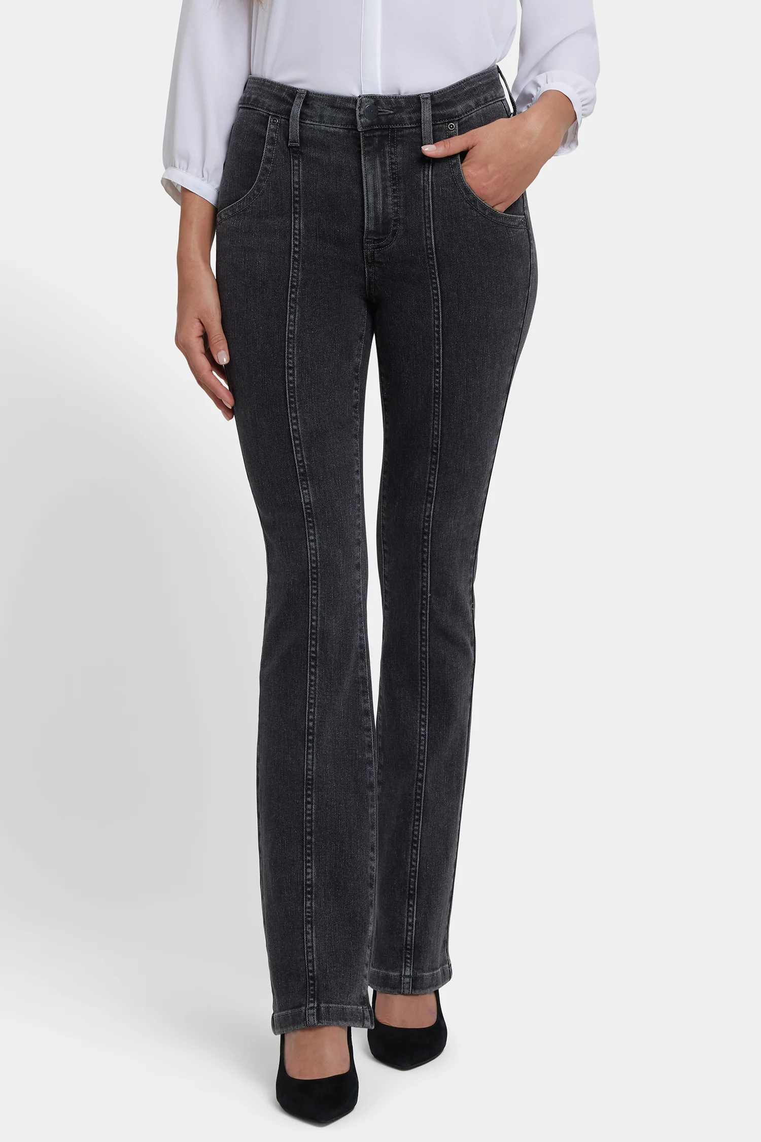 Billie Mini Bootcut Jeans In Petite - Slate Stone - Image 5