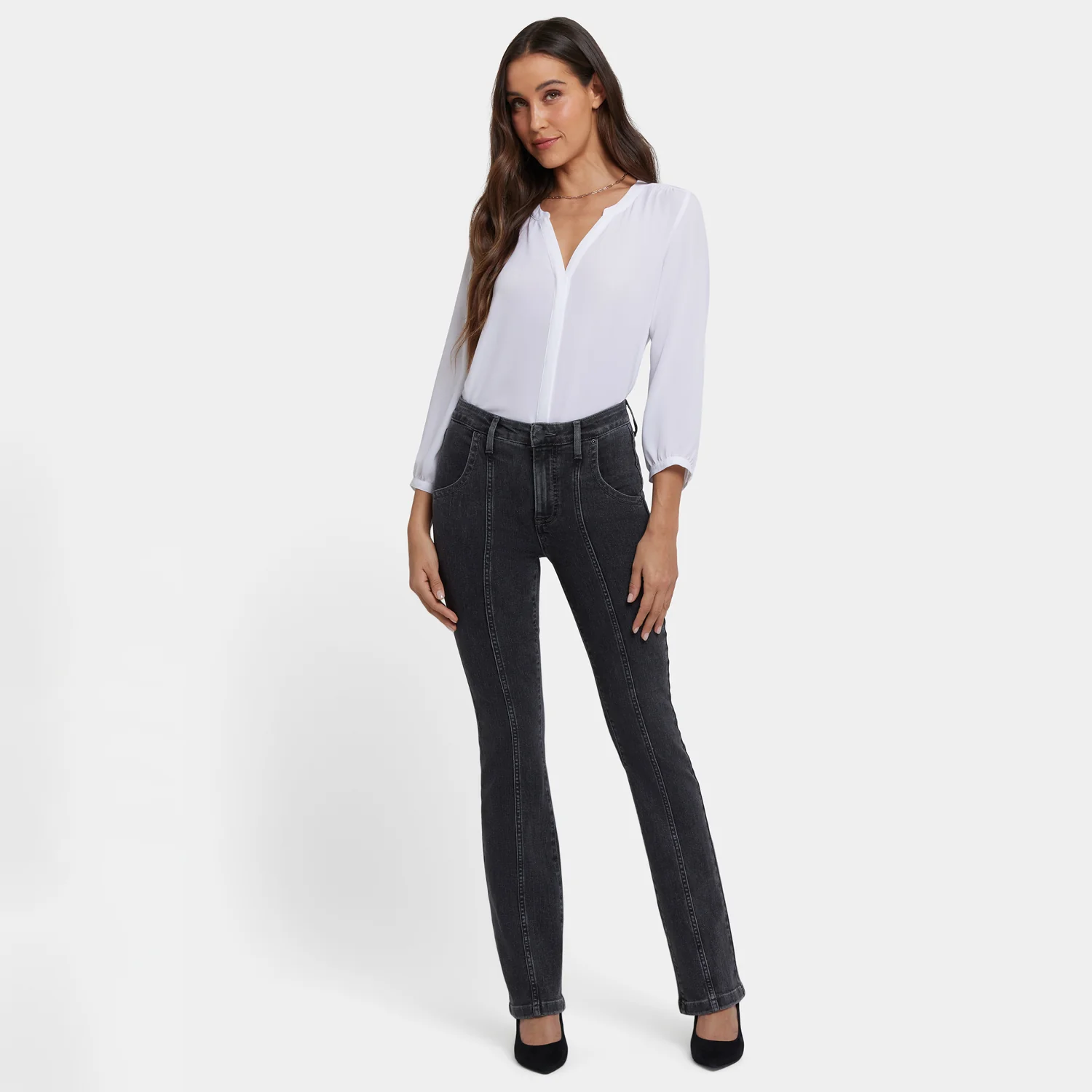 Billie Mini Bootcut Jeans In Petite - Slate Stone - Image 6