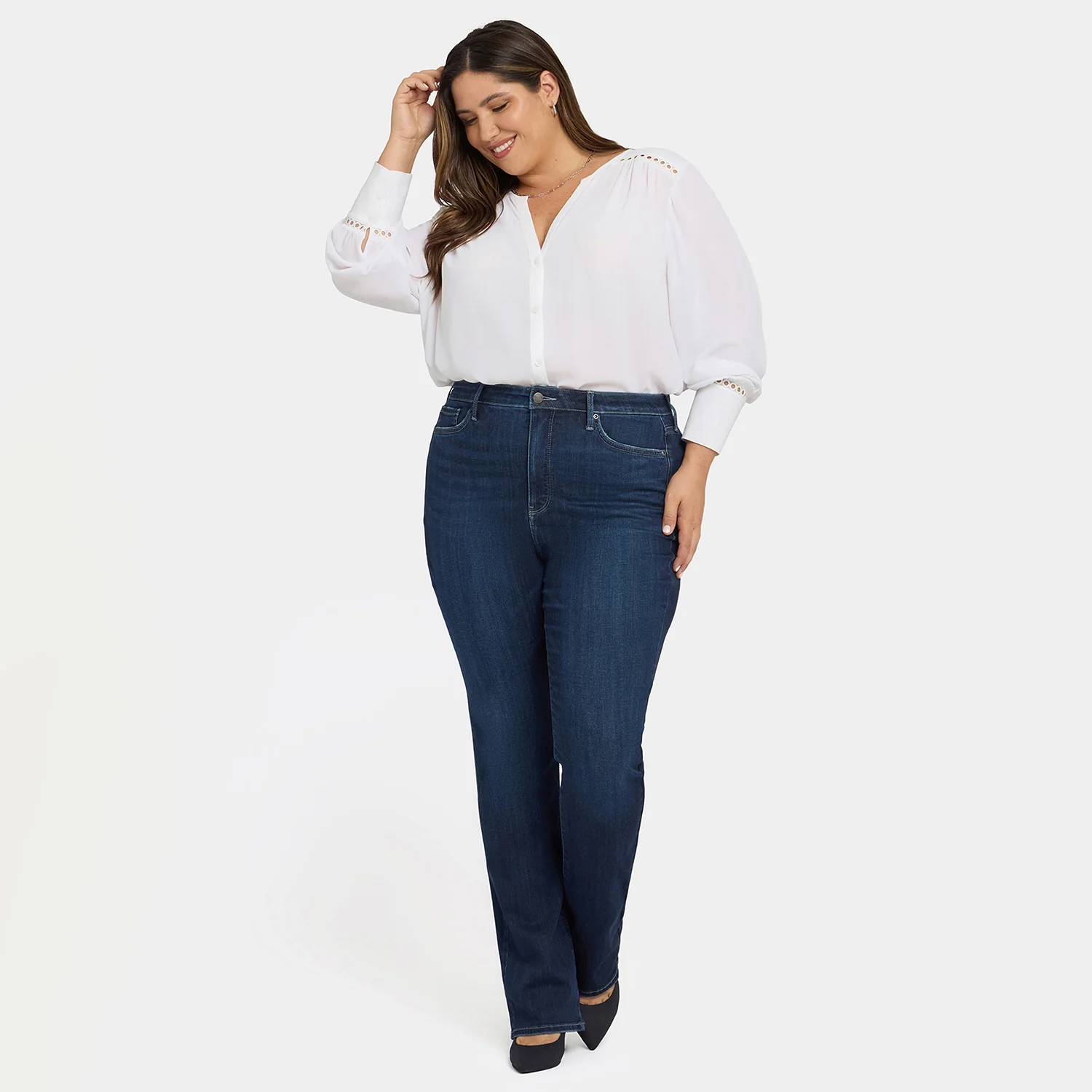 Billie Mini Bootcut Jeans In Plus Size - Ink Skyline - Image 6