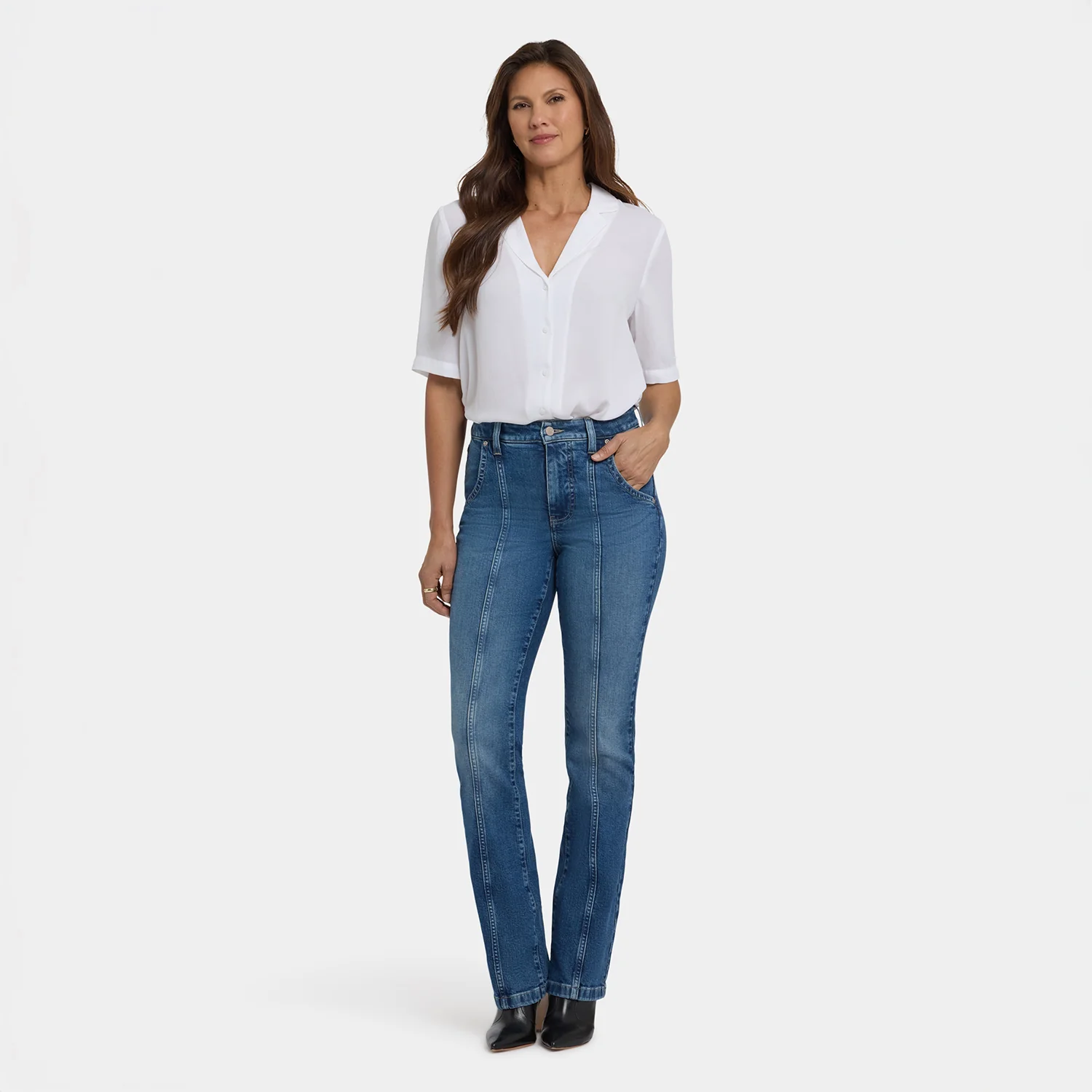 Billie Mini Bootcut Jeans - Romantic Indigo - Image 6