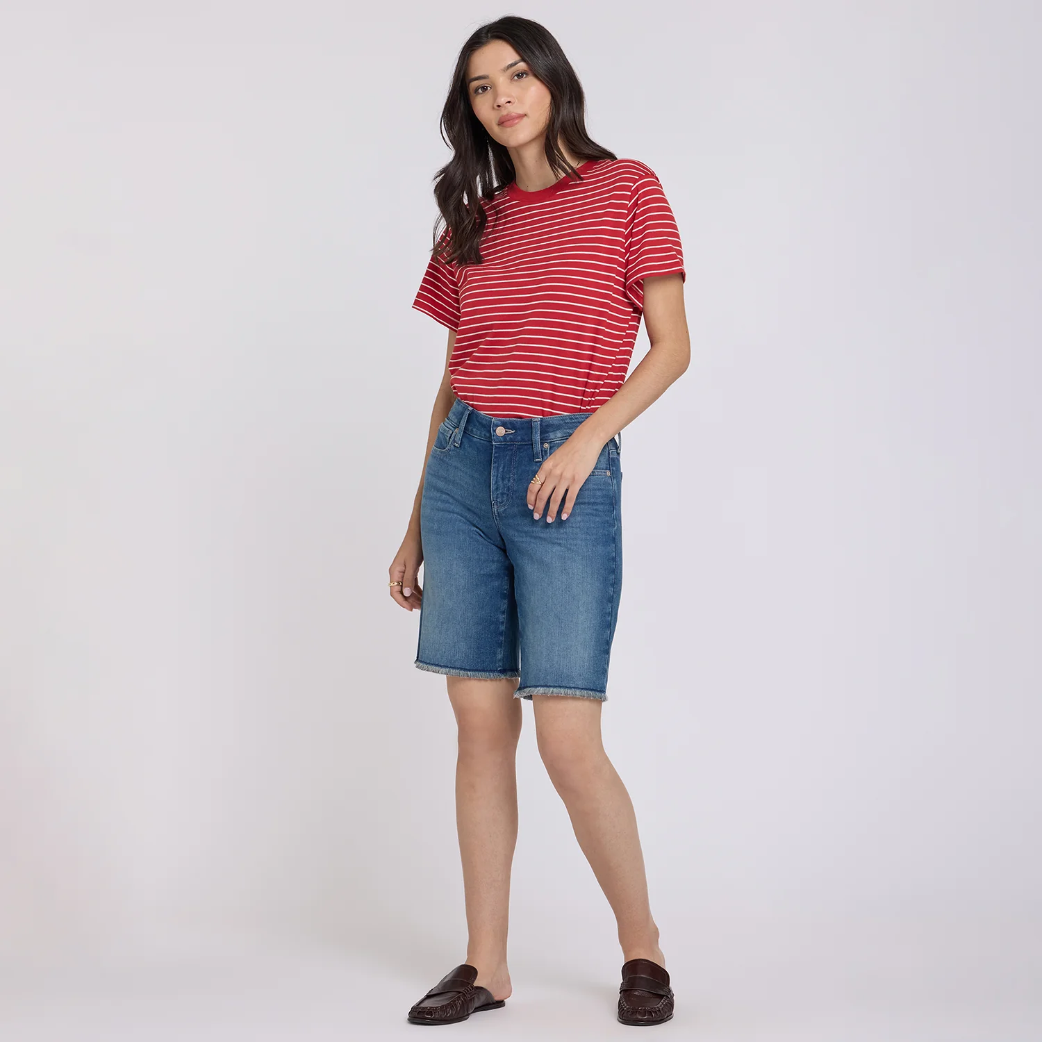 Boyfriend Denim Shorts - Breezy Palms - Image 6