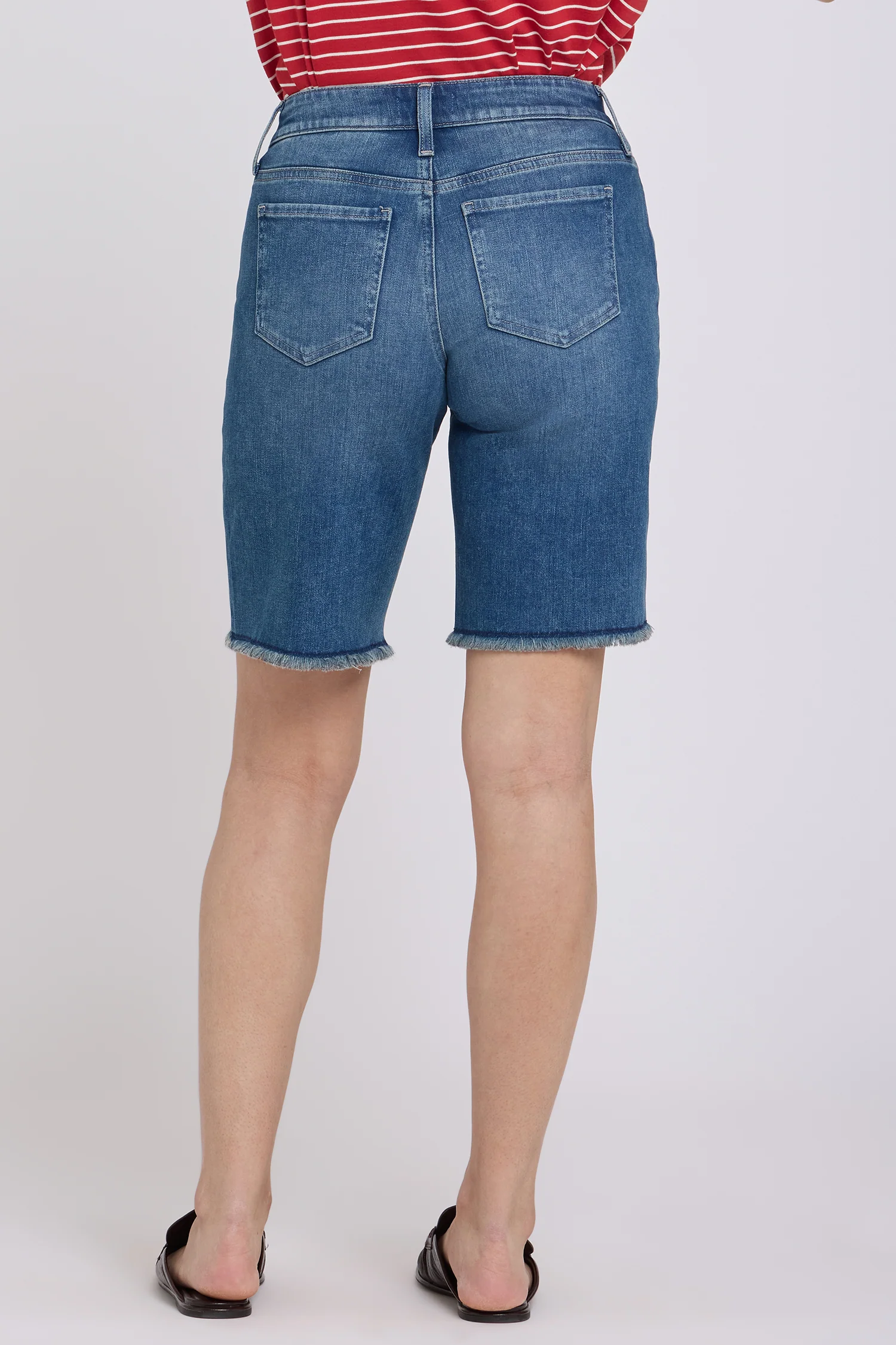 Boyfriend Denim Shorts In Petite - Breezy Palms - Image 2