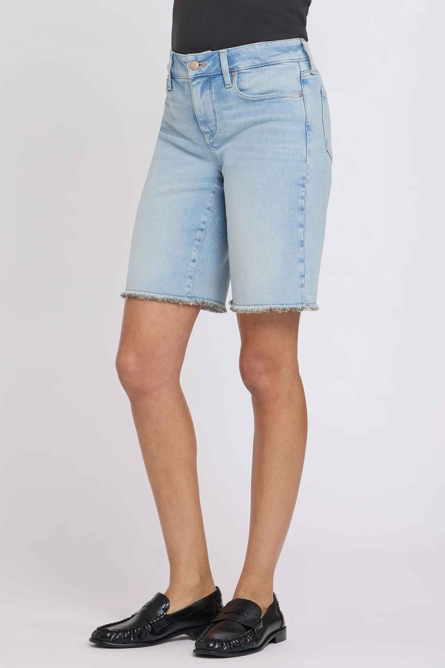 Boyfriend Denim Shorts In Petite - Keys View - Image 4