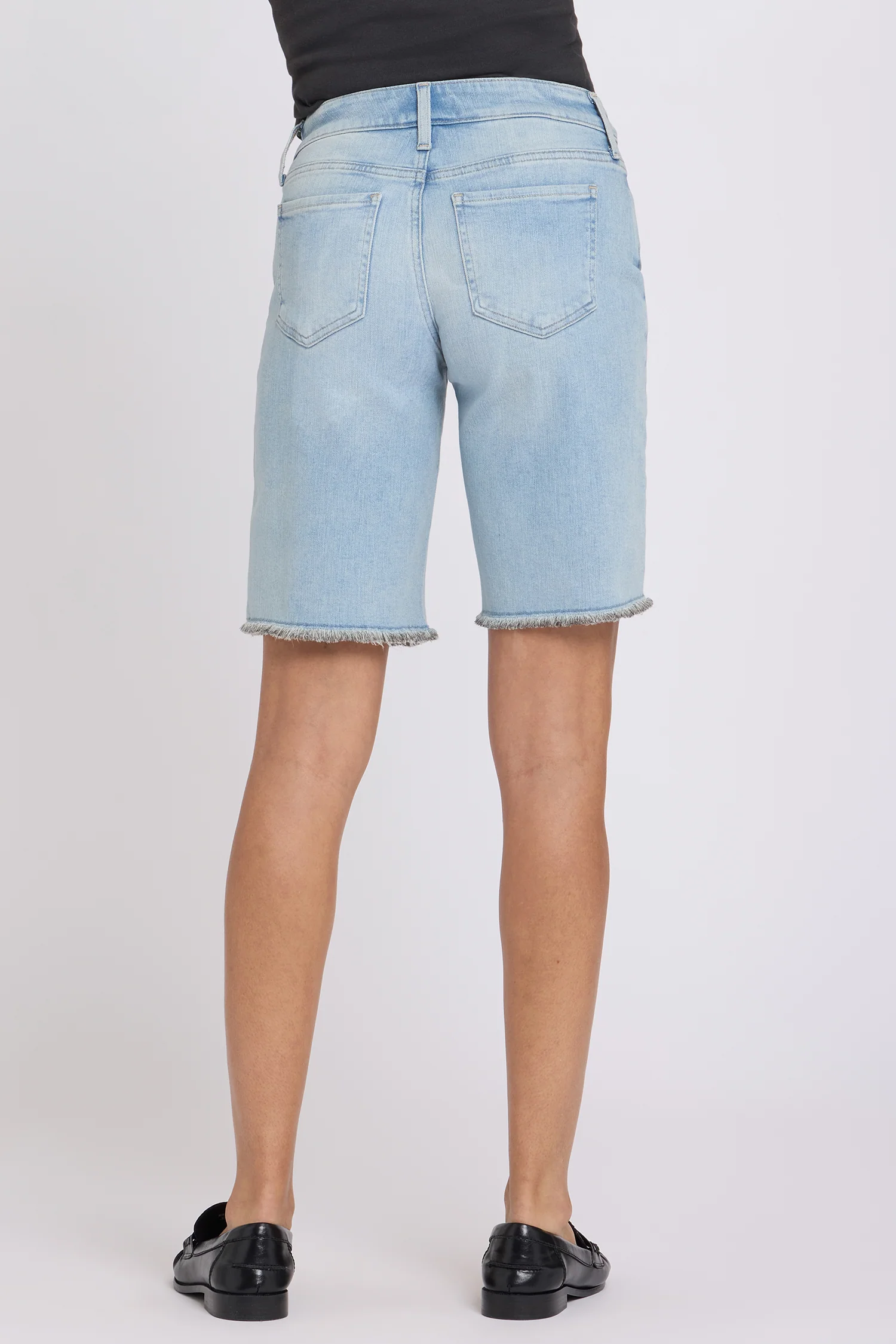 Boyfriend Denim Shorts - Keys View - Image 3