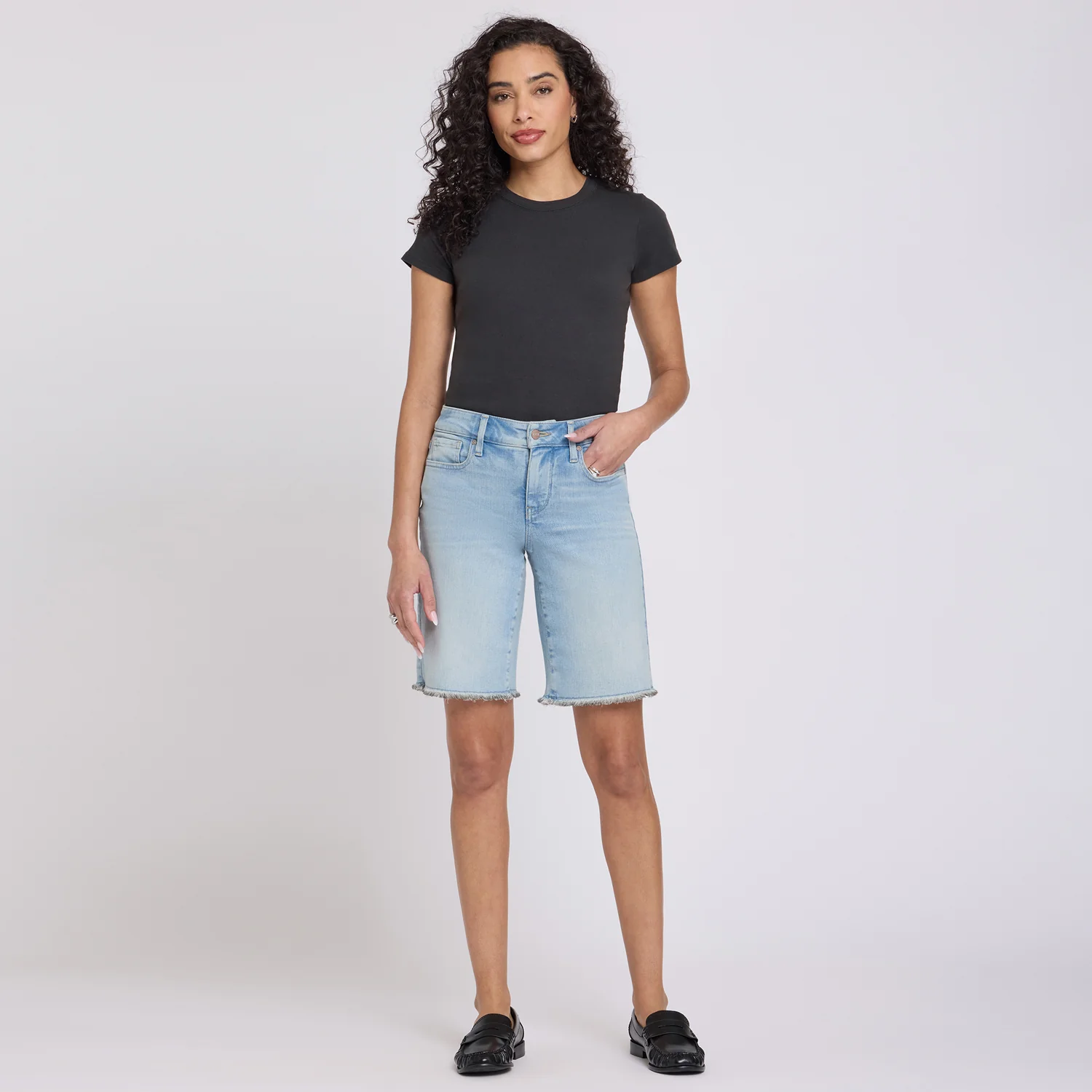 Boyfriend Denim Shorts - Keys View - Image 6