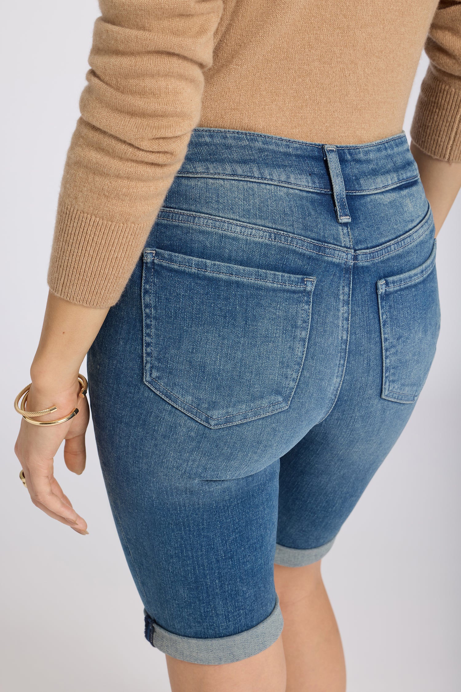 Briella 11 Inch Denim Shorts - Breezy Palms - Image 5