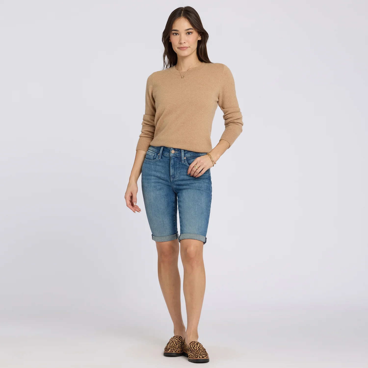 Briella 11 Inch Denim Shorts - Breezy Palms - Image 7