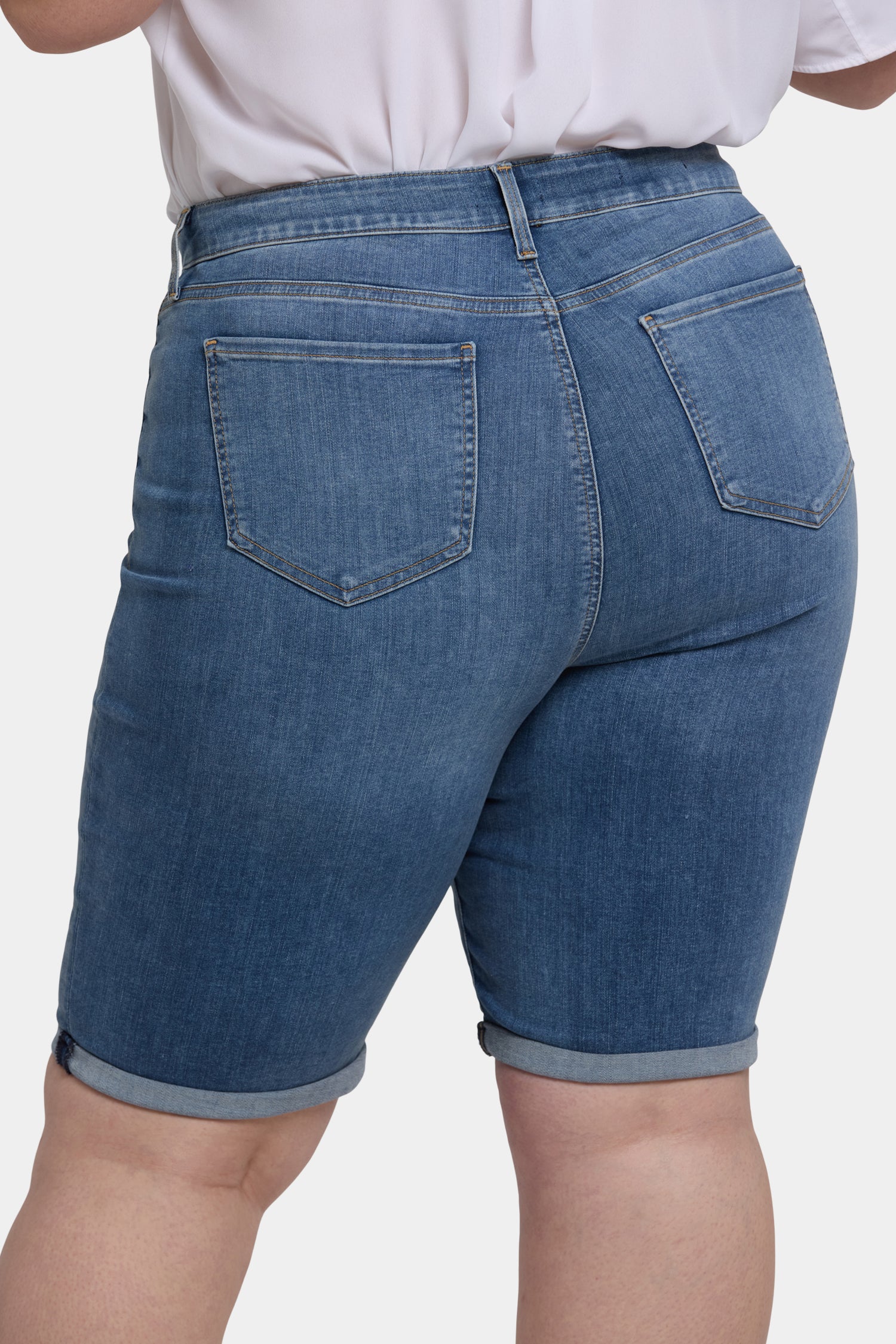 Briella 11 Inch Denim Shorts In Plus Size - Barcelona Breeze - Image 5