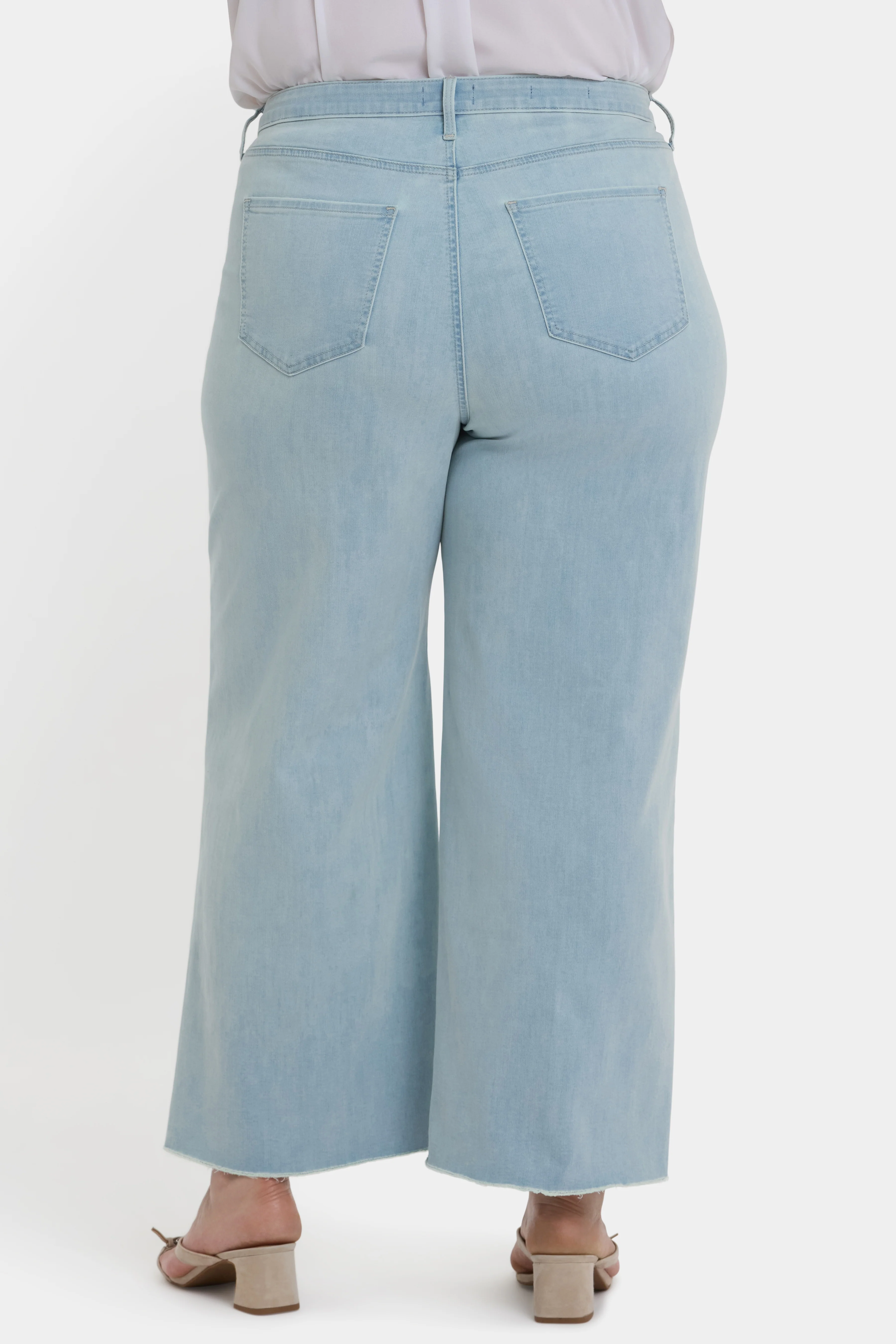 Brodi Wide Leg Ankle Jeans In Plus Size - Clear Waters - Image 3