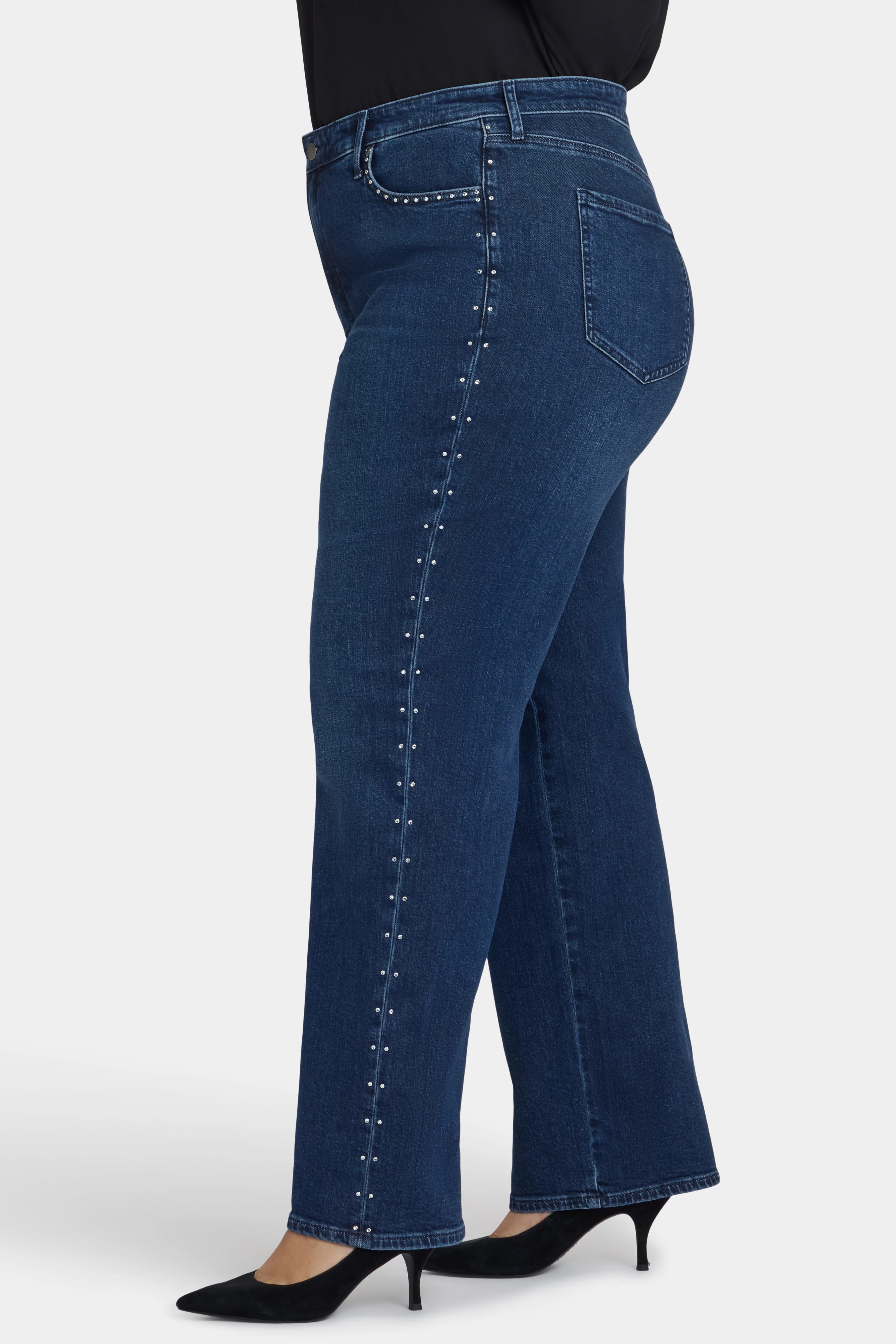 Brooke Loose Straight Jeans In Plus Size - Louvre Sapphire - Image 4