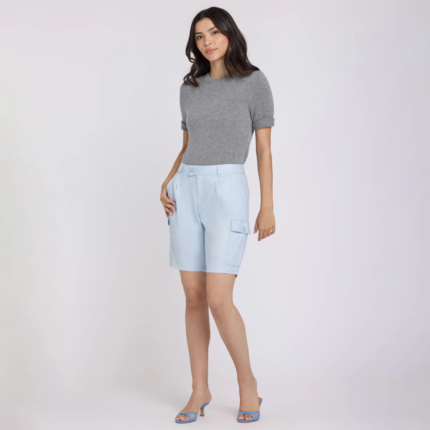 Cargo Bermuda Shorts - Blue Clover - Image 7