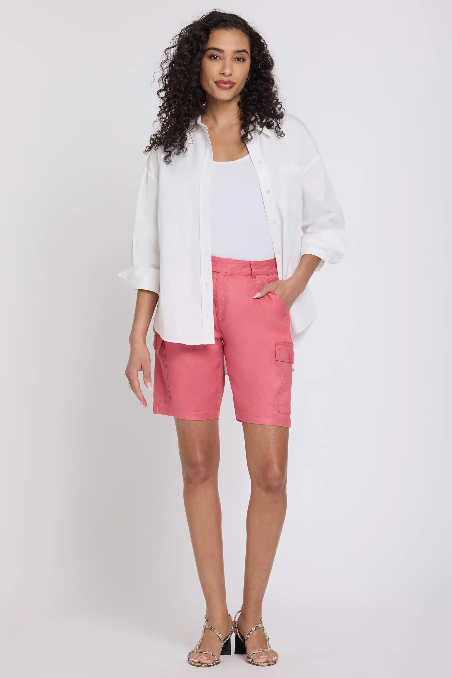 Cargo Bermuda Shorts - Desert Rose